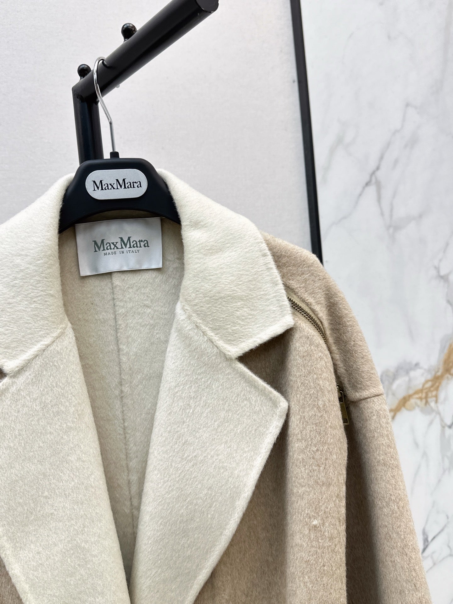 Max 25 New lapel double-sided two-color wool coat (KHAKI/BEIGI)