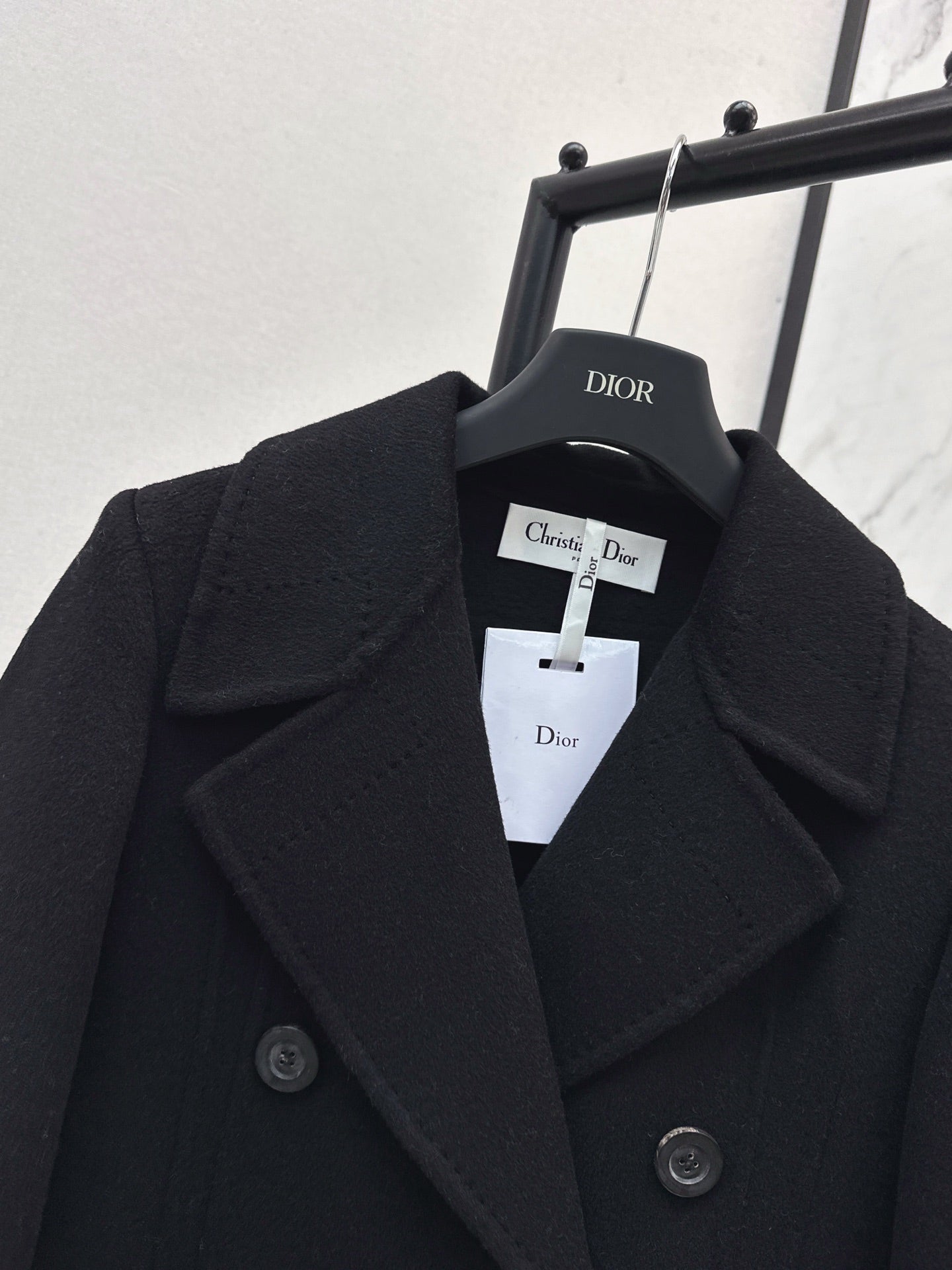 Max 25 New double-breasted lapel double-faced wool coat(WHITE/BLACK/KHAKI)