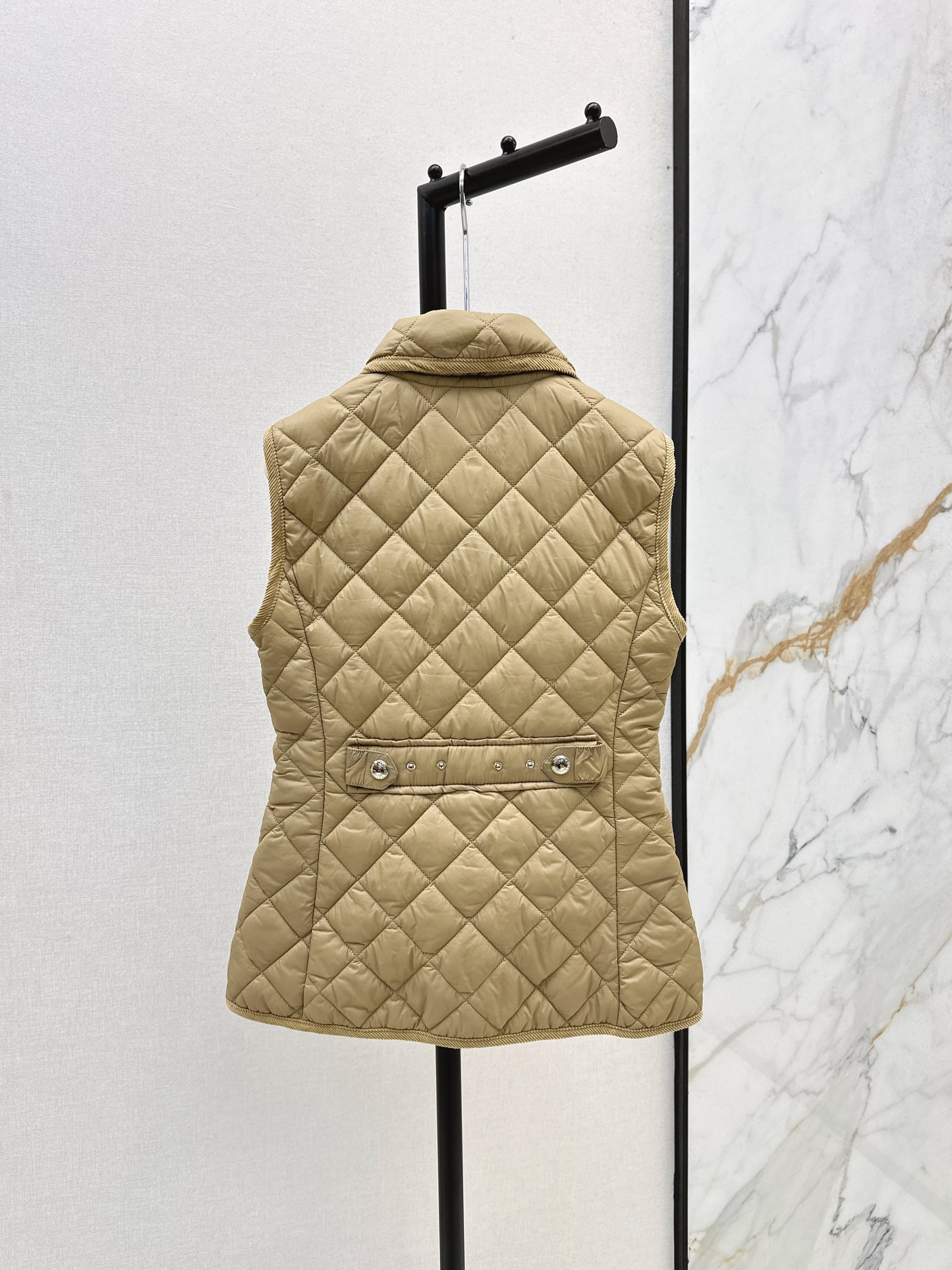 Ral 25 New retro pony pattern embroidery padded vest jacket(WHITE/KHAKI/NAVY)