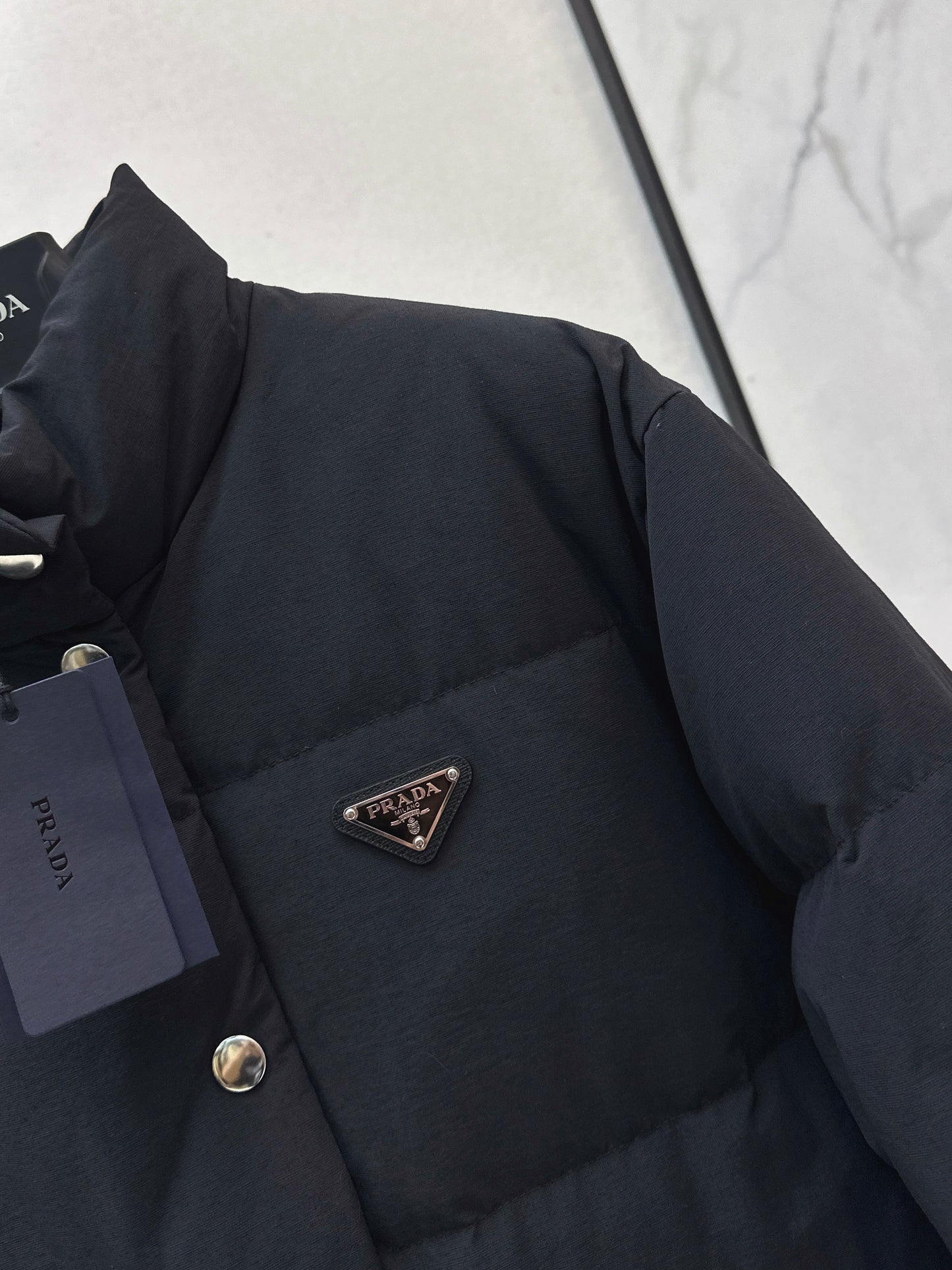 Pr 25 stand collar down jacket(KHAKI/BLACK)
