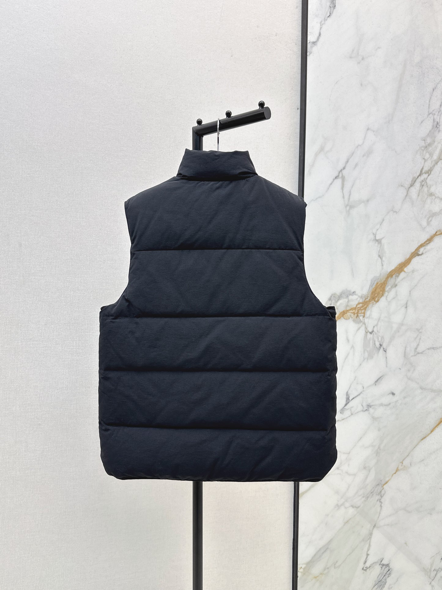 Pr 25 stand collar down vest jacket(KHAKI/BLACK)