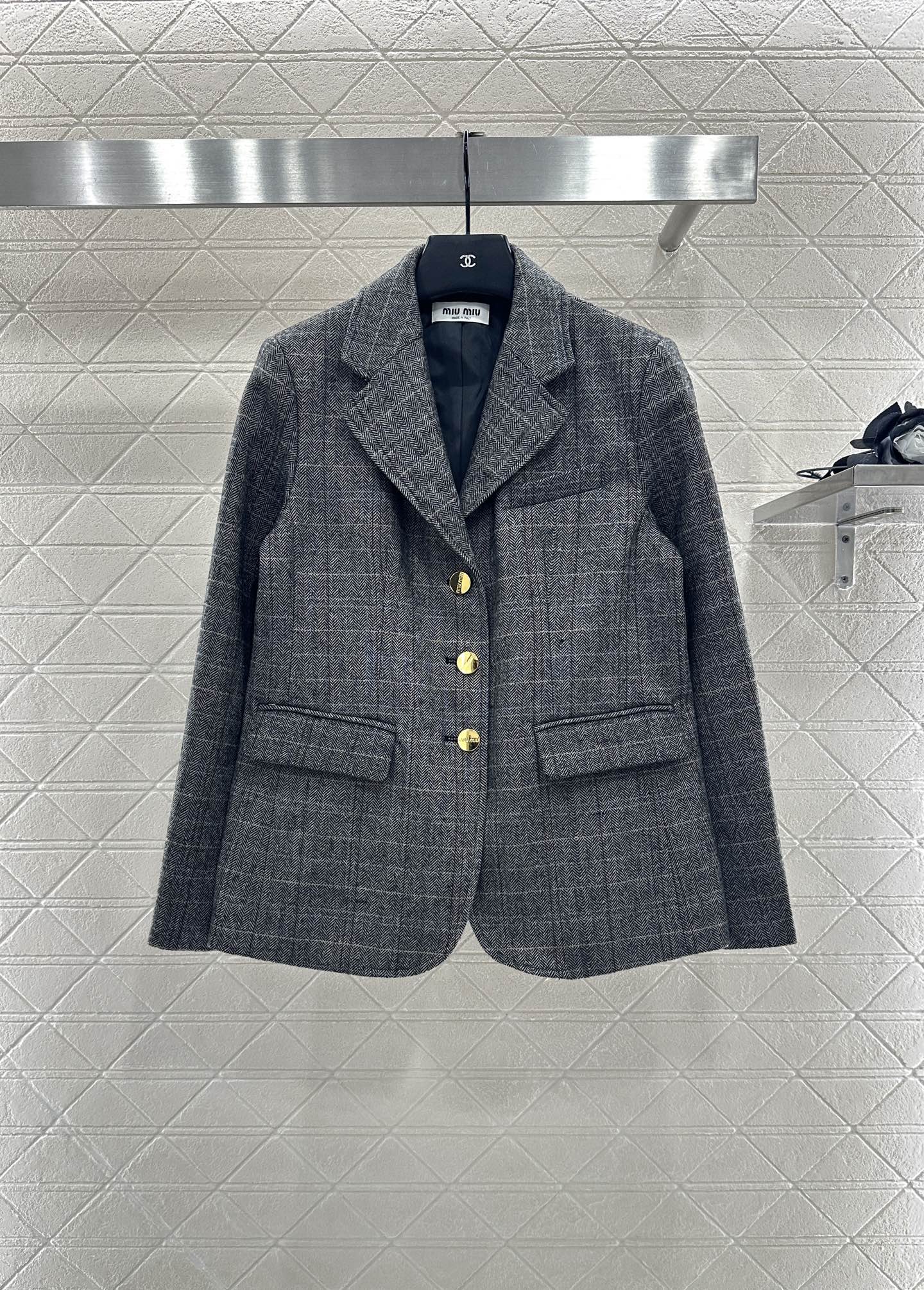 Mi 25 Plaid pocket suit jacket