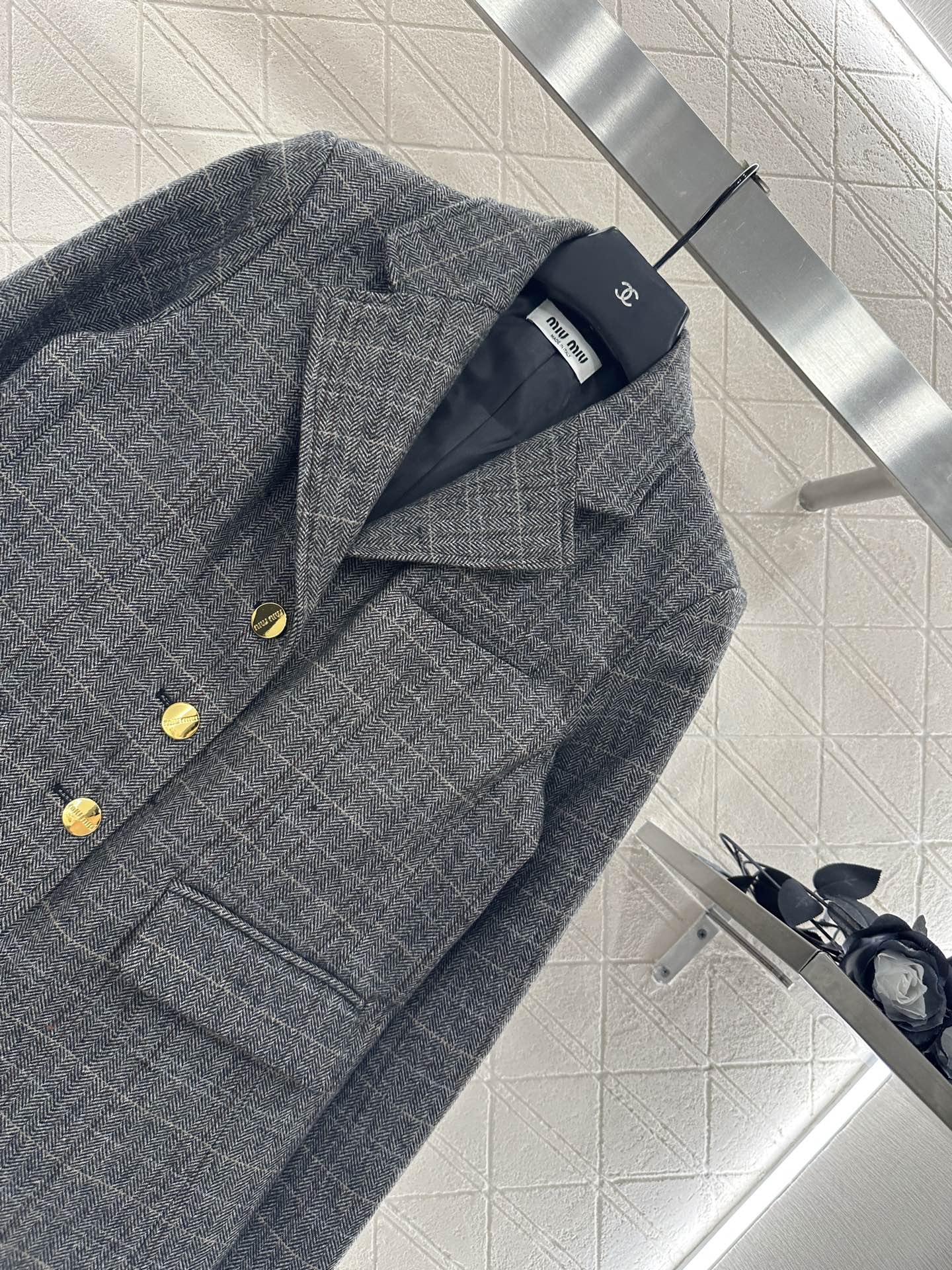 Mi 25 Plaid pocket suit jacket