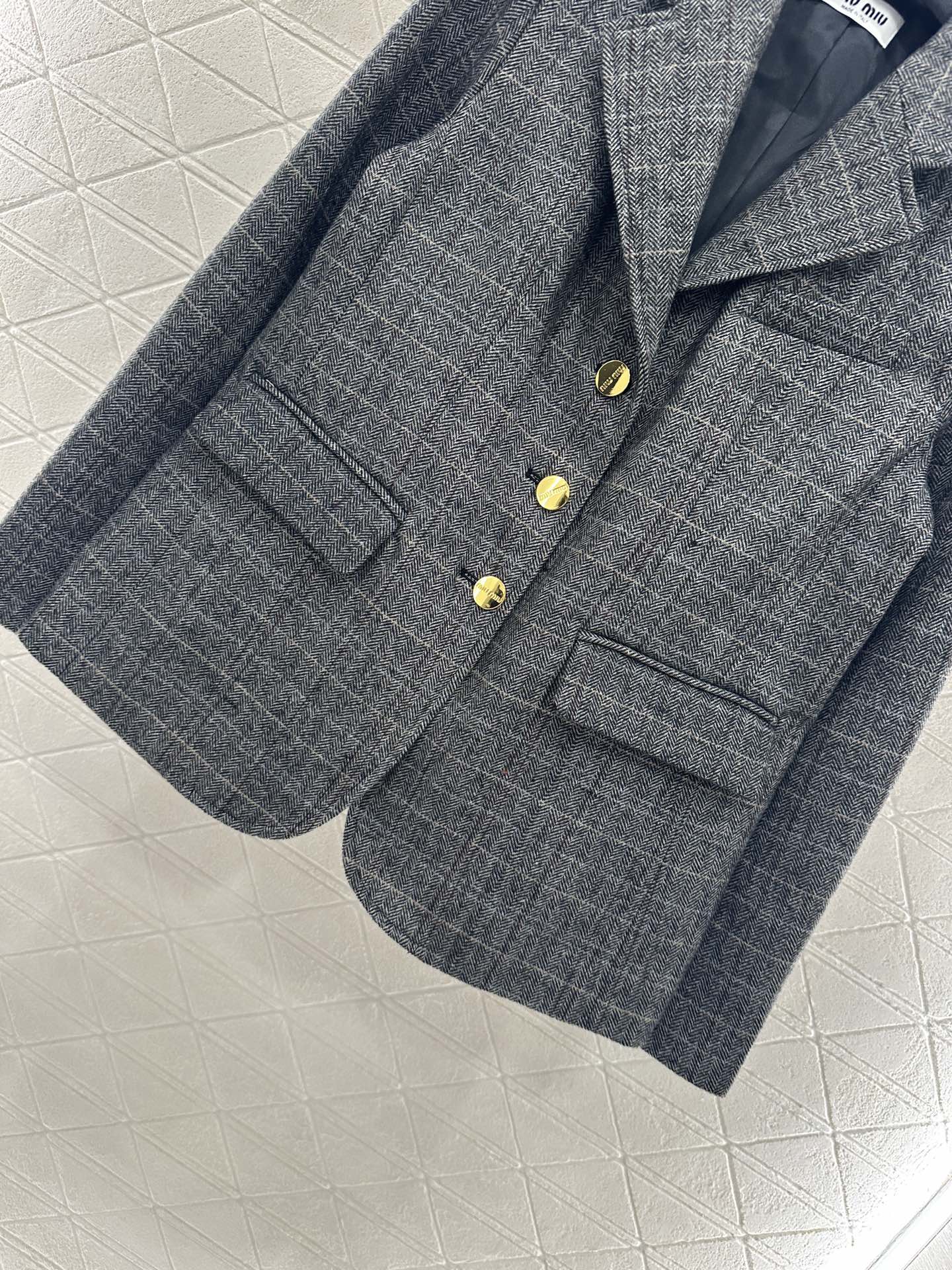 Mi 25 Plaid pocket suit jacket