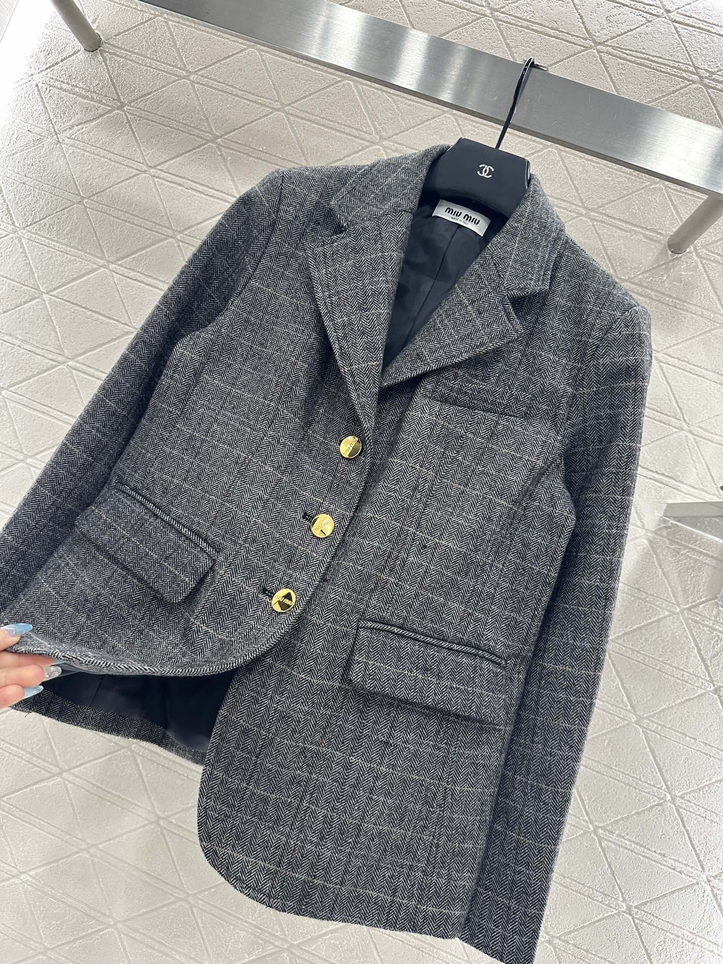 Mi 25 Plaid pocket suit jacket