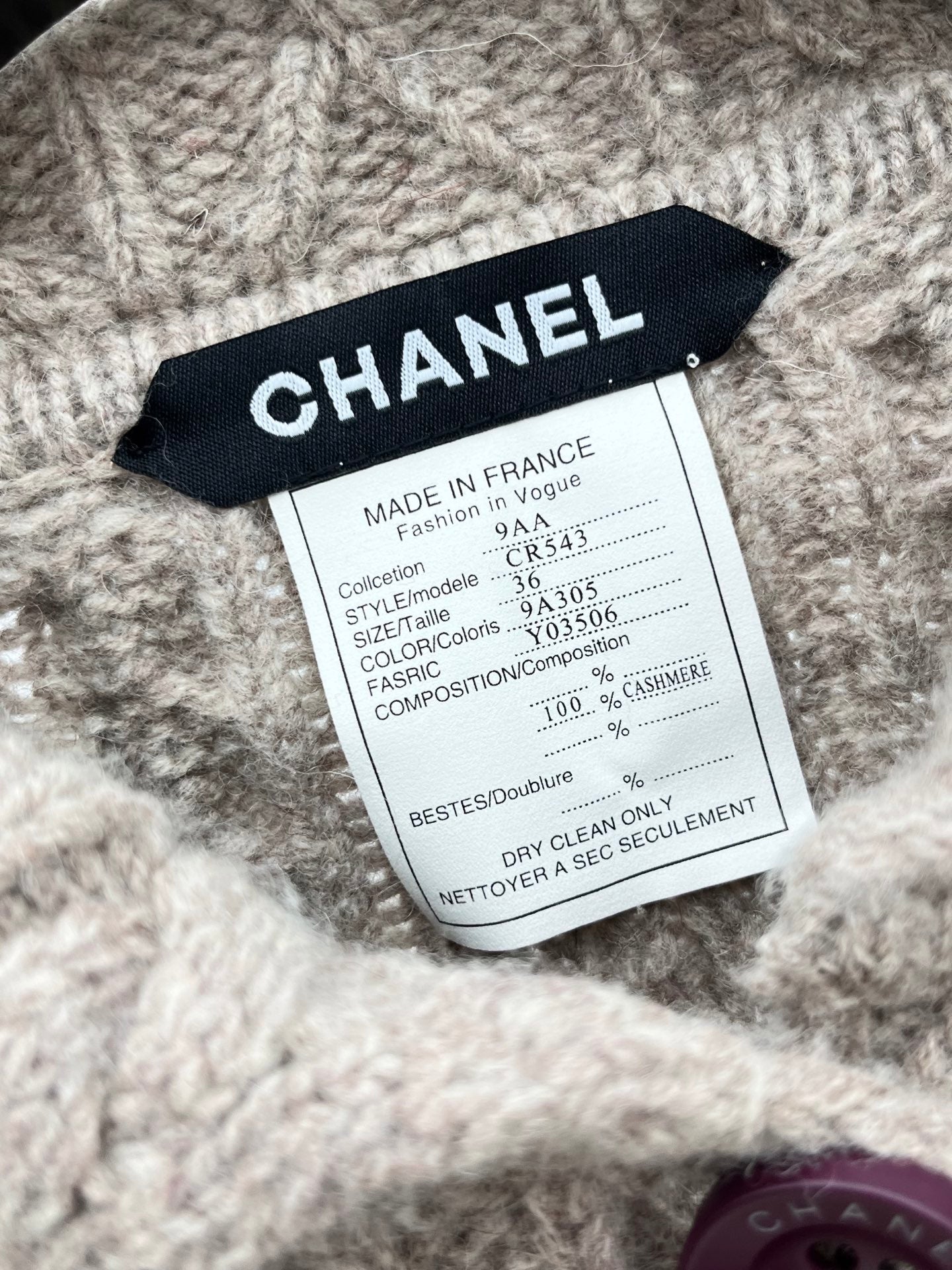C 25 Fried Dough Twists hook lapel cashmere cardigan