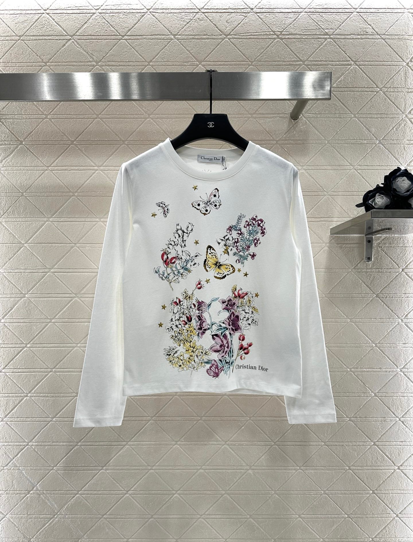 Di 25 Round neck printed cotton long sleeved shirt