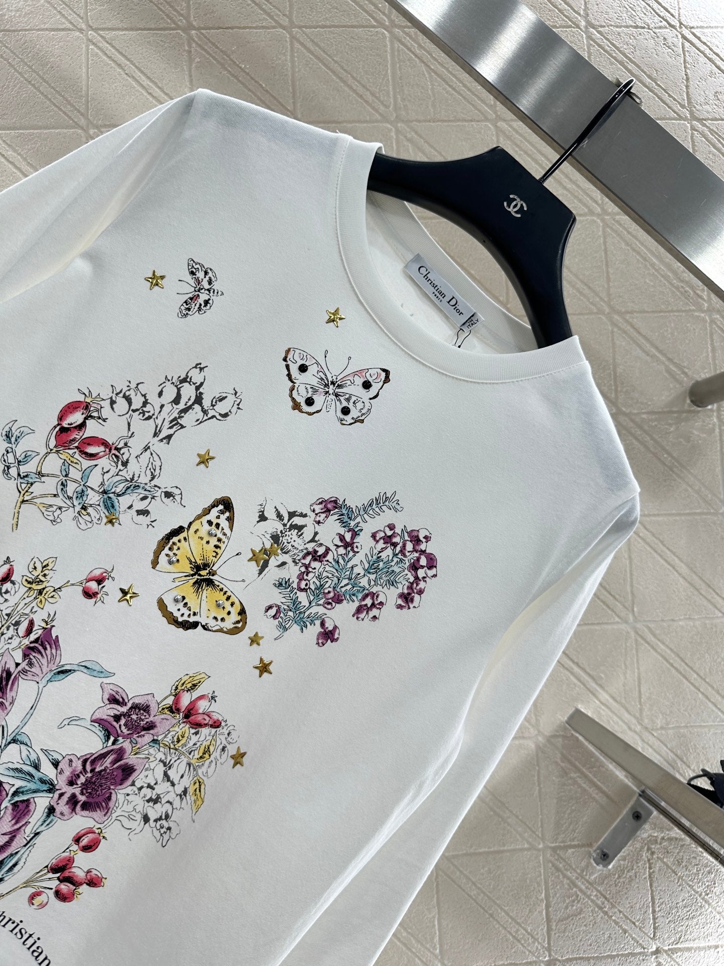 Di 25 Round neck printed cotton long sleeved shirt