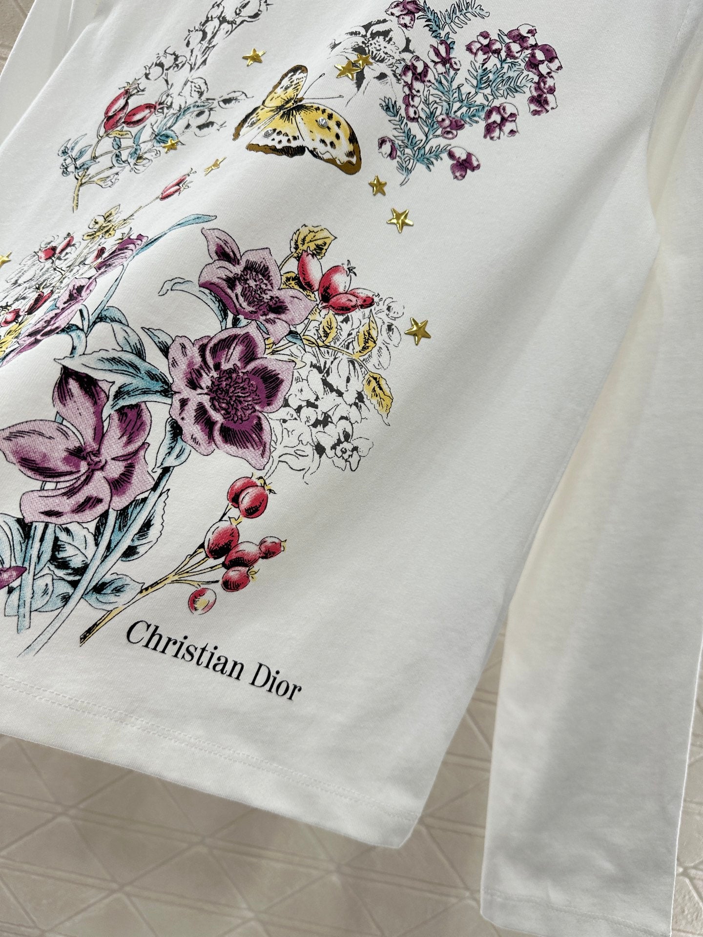 Di 25 Round neck printed cotton long sleeved shirt