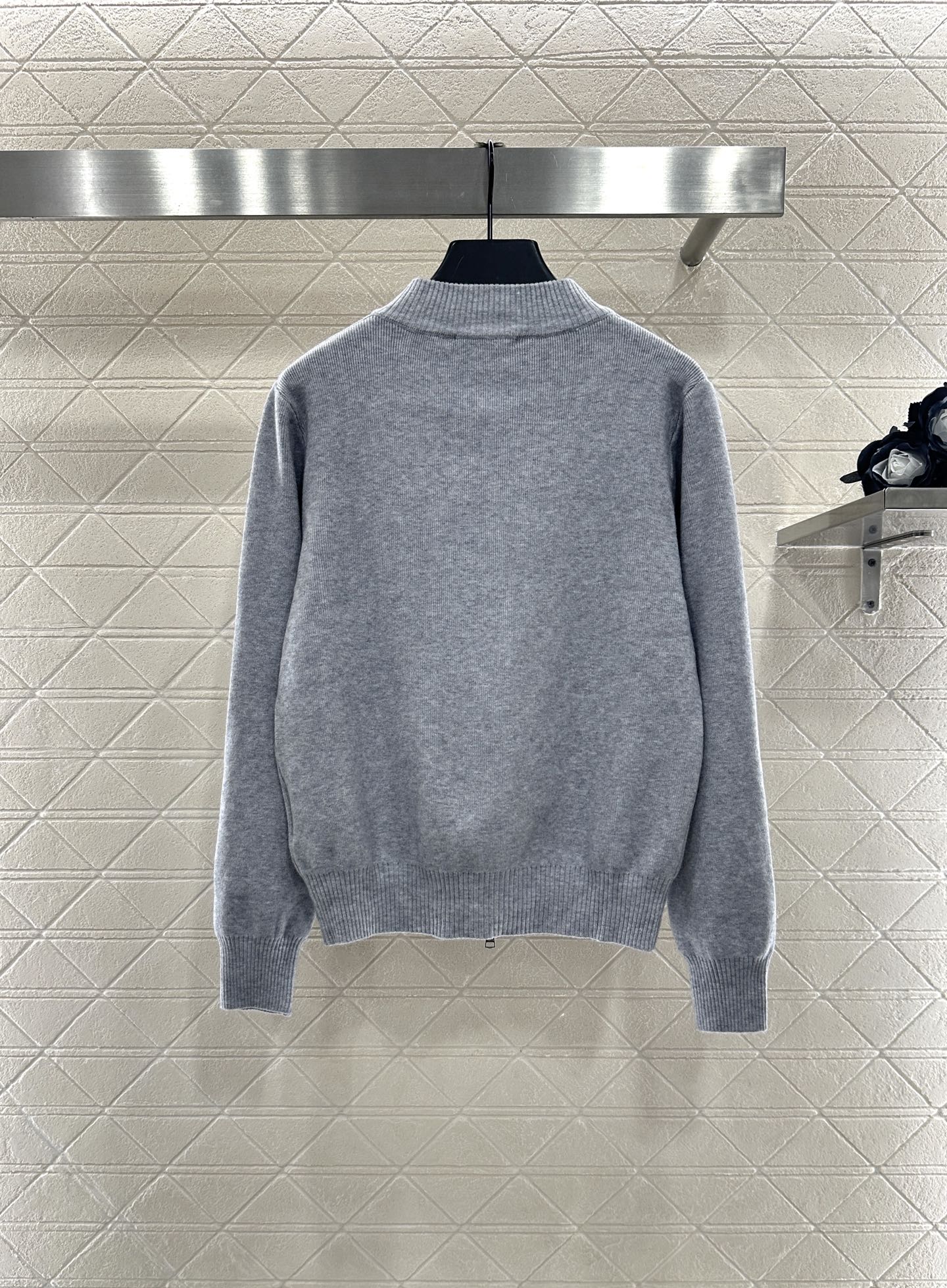 Pr 25 Zipper knitted wool jacket(BLACK/GRAY/BEIGI)