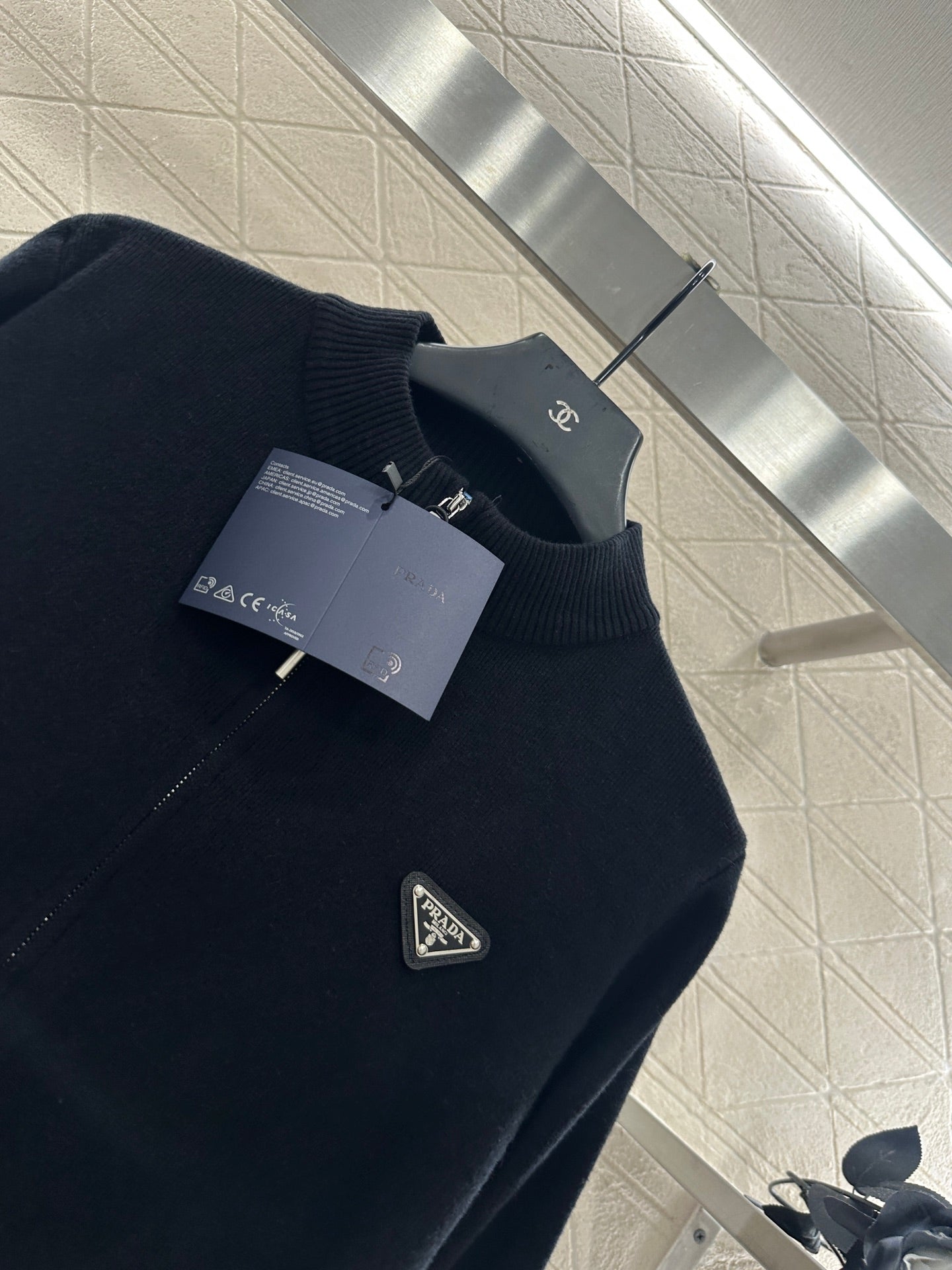Pr 25 Zipper knitted wool jacket(BLACK/GRAY/BEIGI)