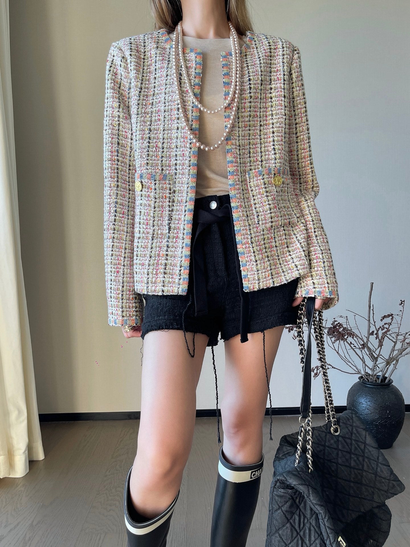 C 25 New woven woolen woolen woolen coat