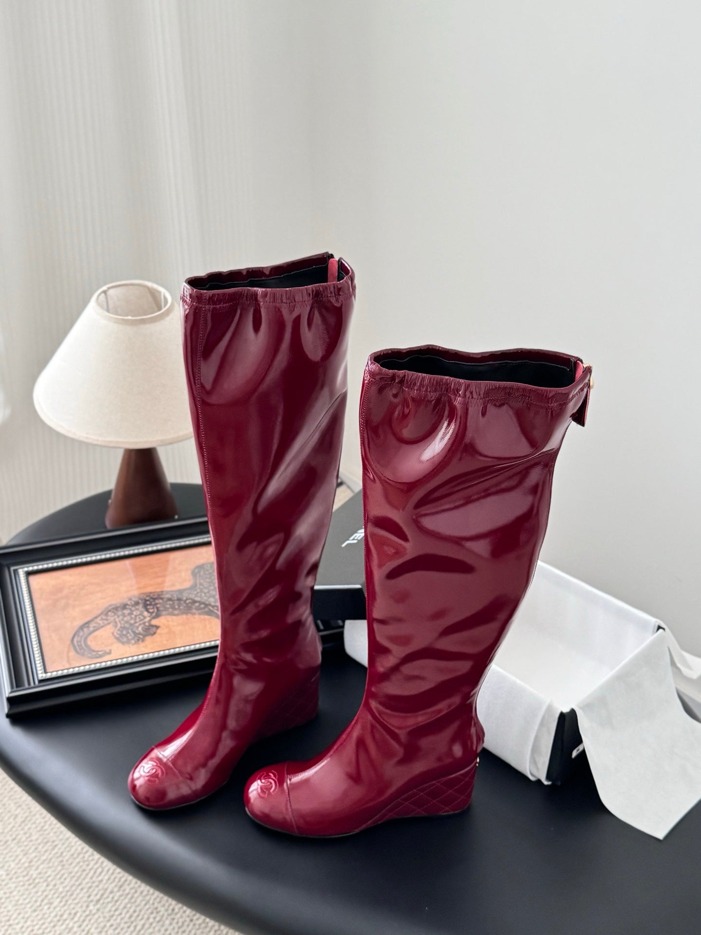 C 25K new wedge boots(BLACK/RED/KHAKI/BEIGI)