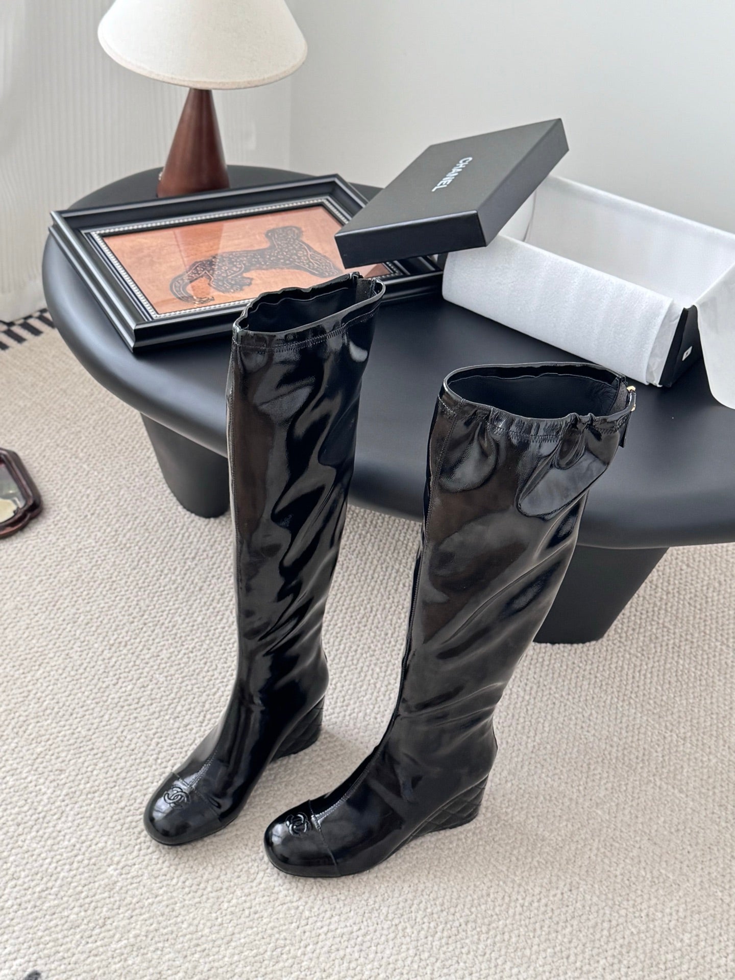 C 25K new wedge boots(BLACK/RED/KHAKI/BEIGI)