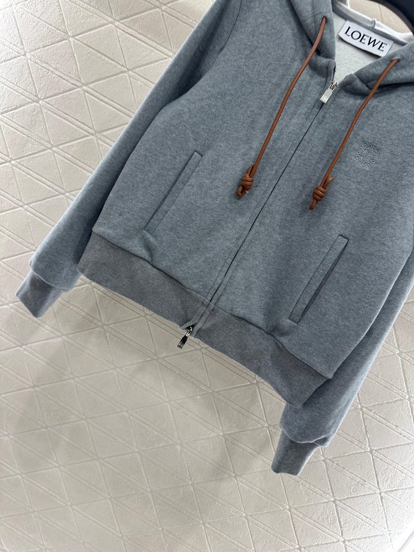 Lo 25 Velvet brushed hooded zipper jacket