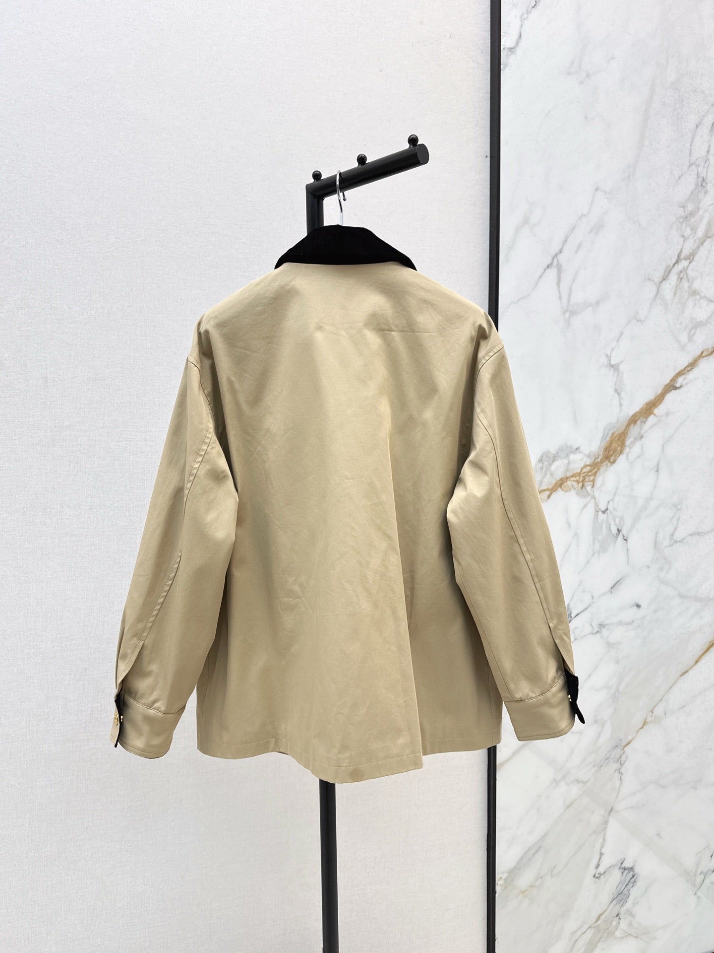 Ce 25 New Collar Pocket Splicing Coat(NAVY/KHAKI)