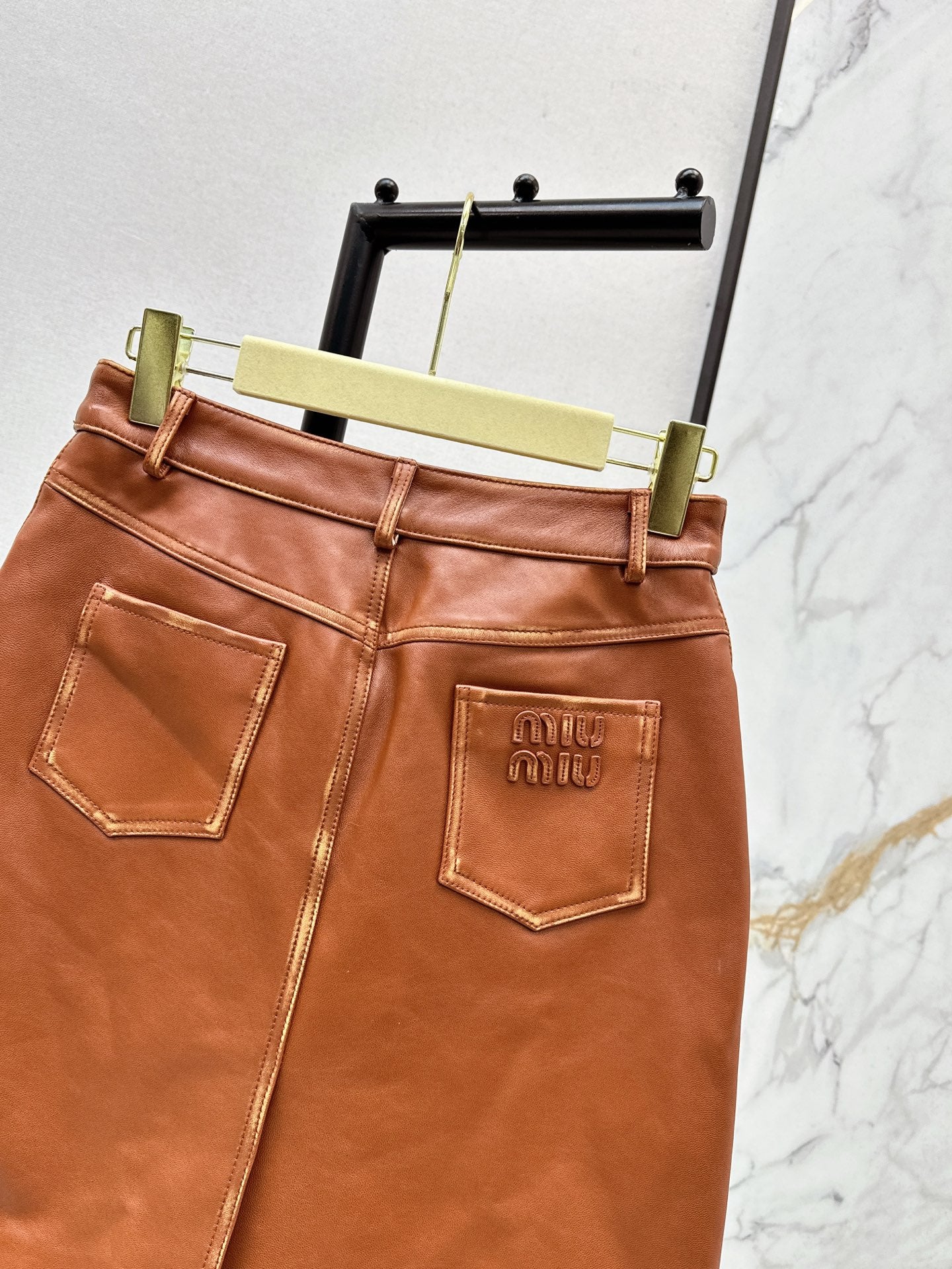 Mi 25 New retro style mid length skirt(KHAKI/BLACK)