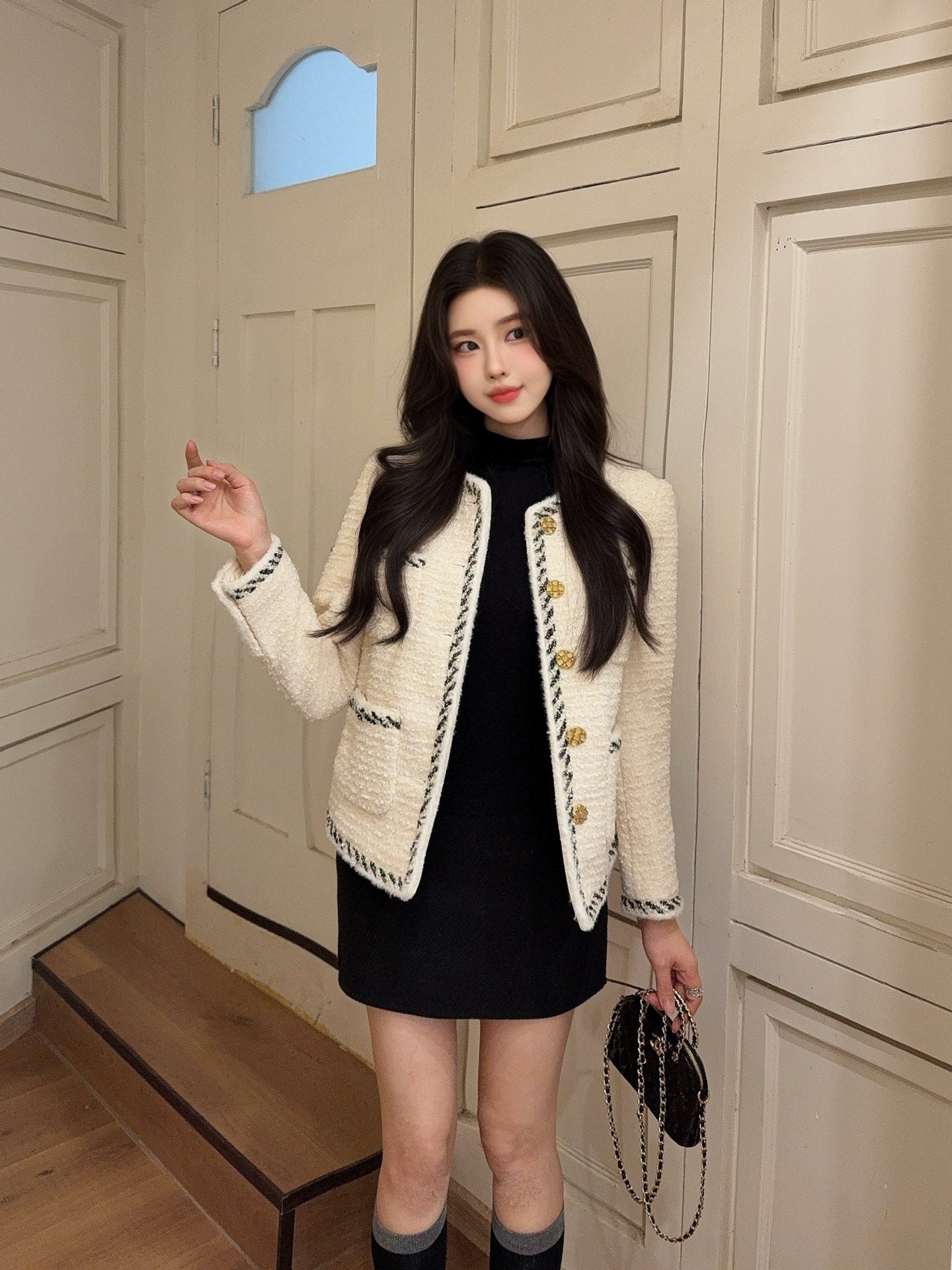 C 25 New woven woolen woolen woolen coat