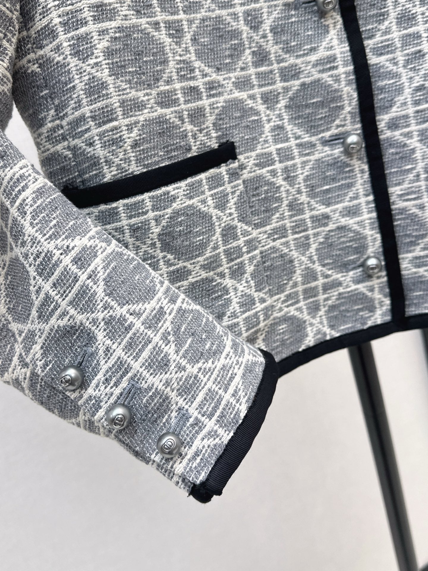 Di 25 New limited edition rattan plaid round neck jacket