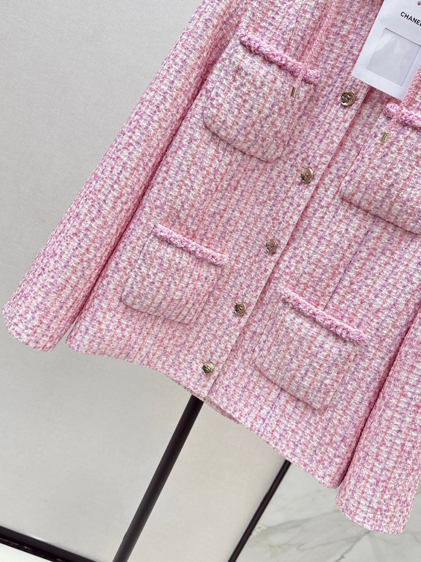 C 25 Sakura Pink Pearl Woven Jacket
