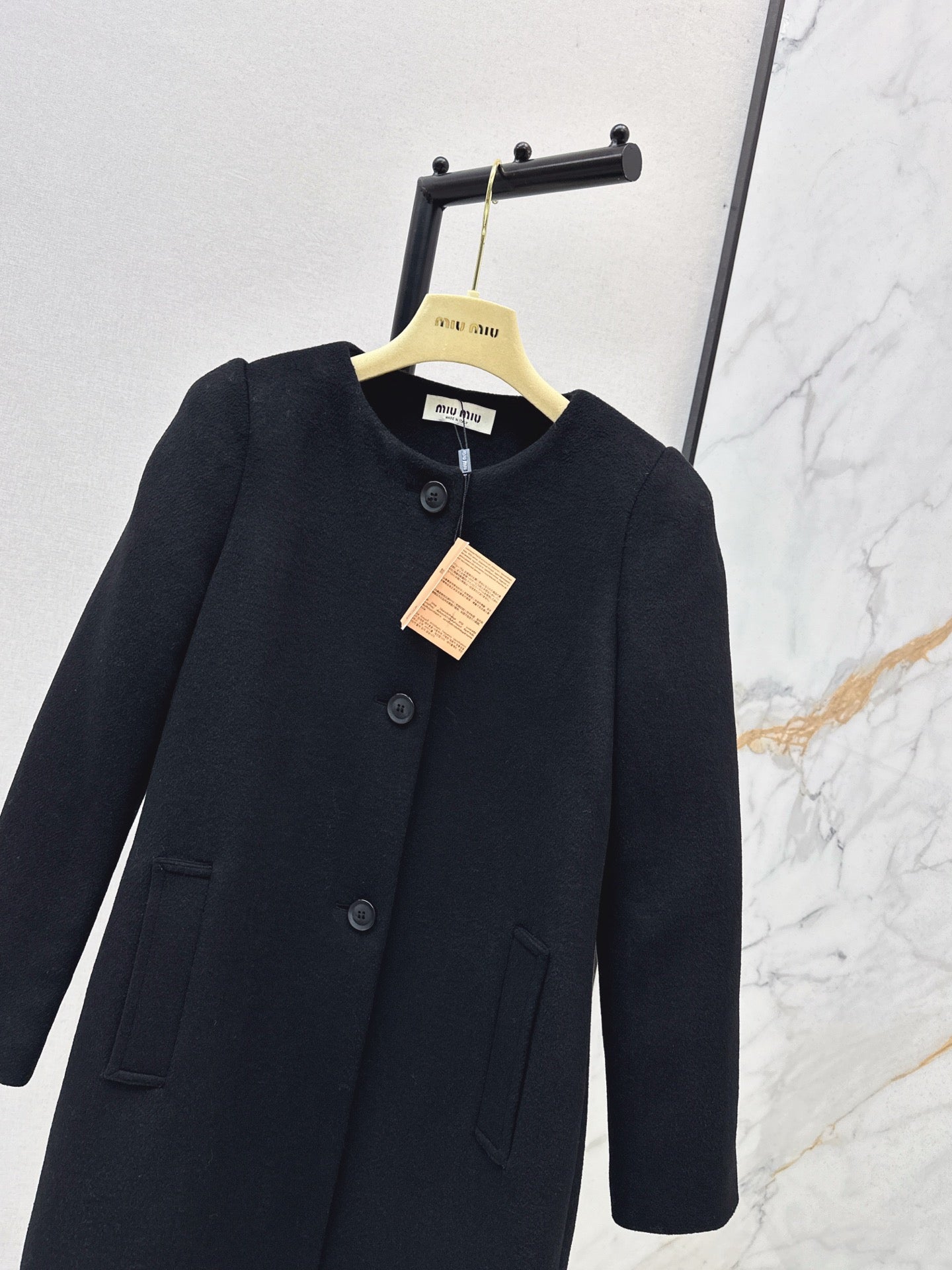 Mi 25 New classic single-breasted wool coat(GRAY/BLACK)