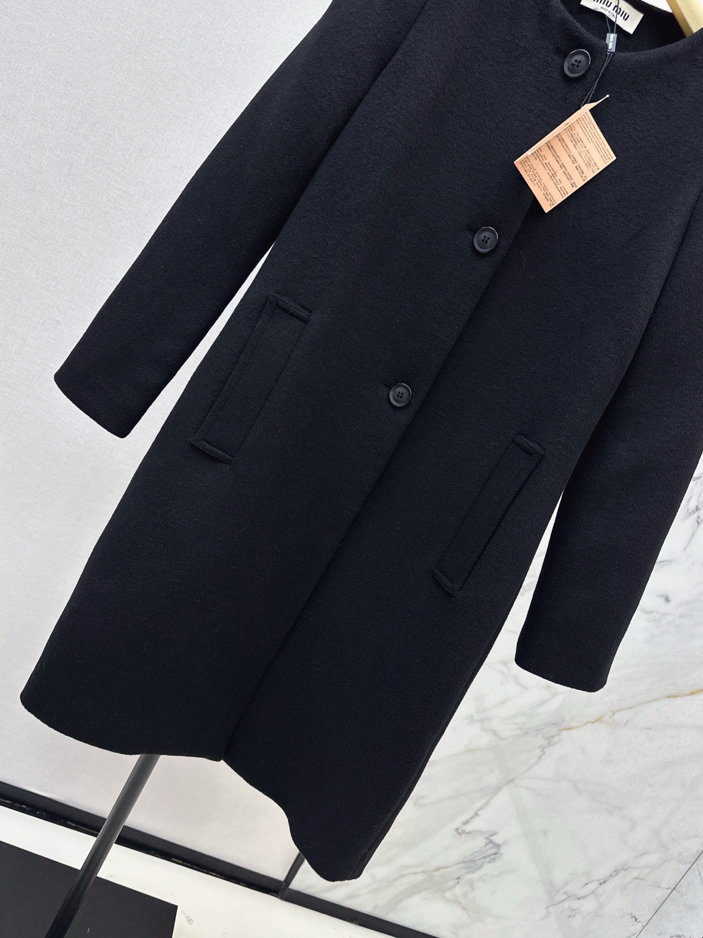 Mi 25 New classic single-breasted wool coat(GRAY/BLACK)