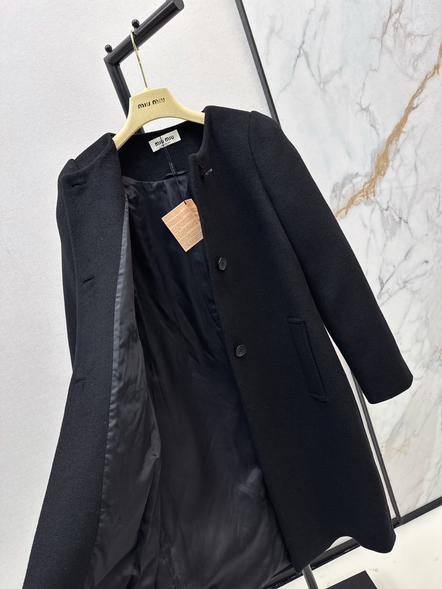 Mi 25 New classic single-breasted wool coat(GRAY/BLACK)