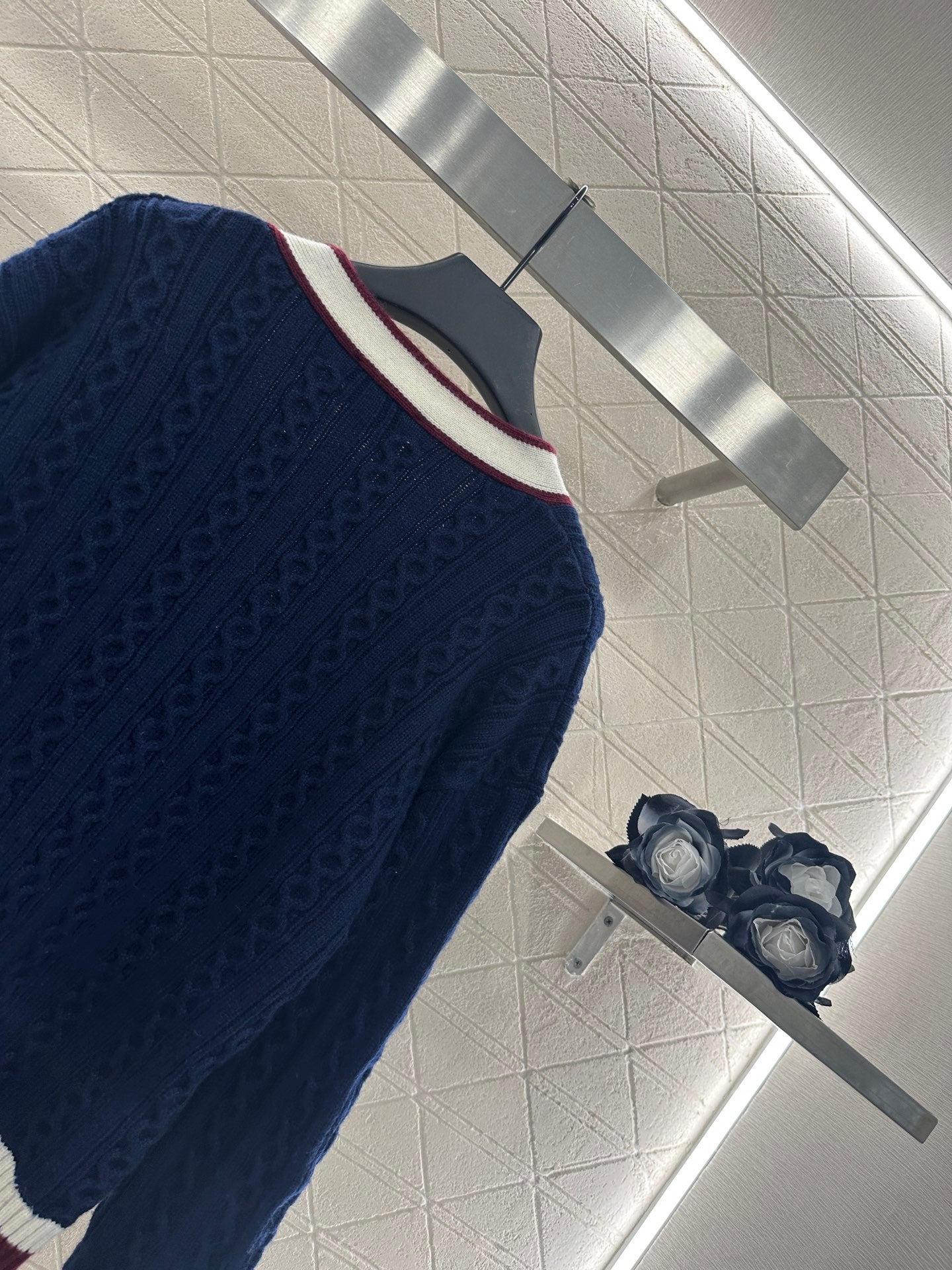 C 25 V-neck cable-knit cashmere cardigan