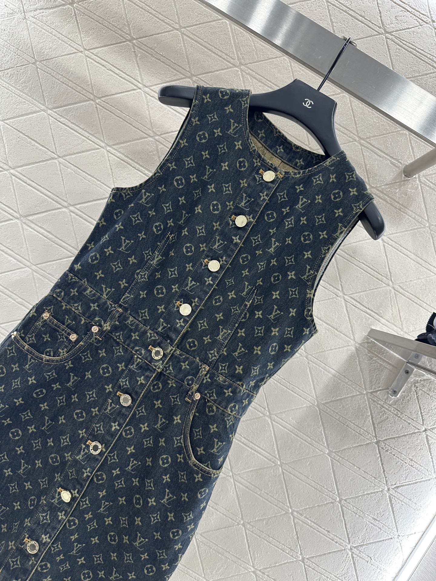 L 25 denim vest skirt