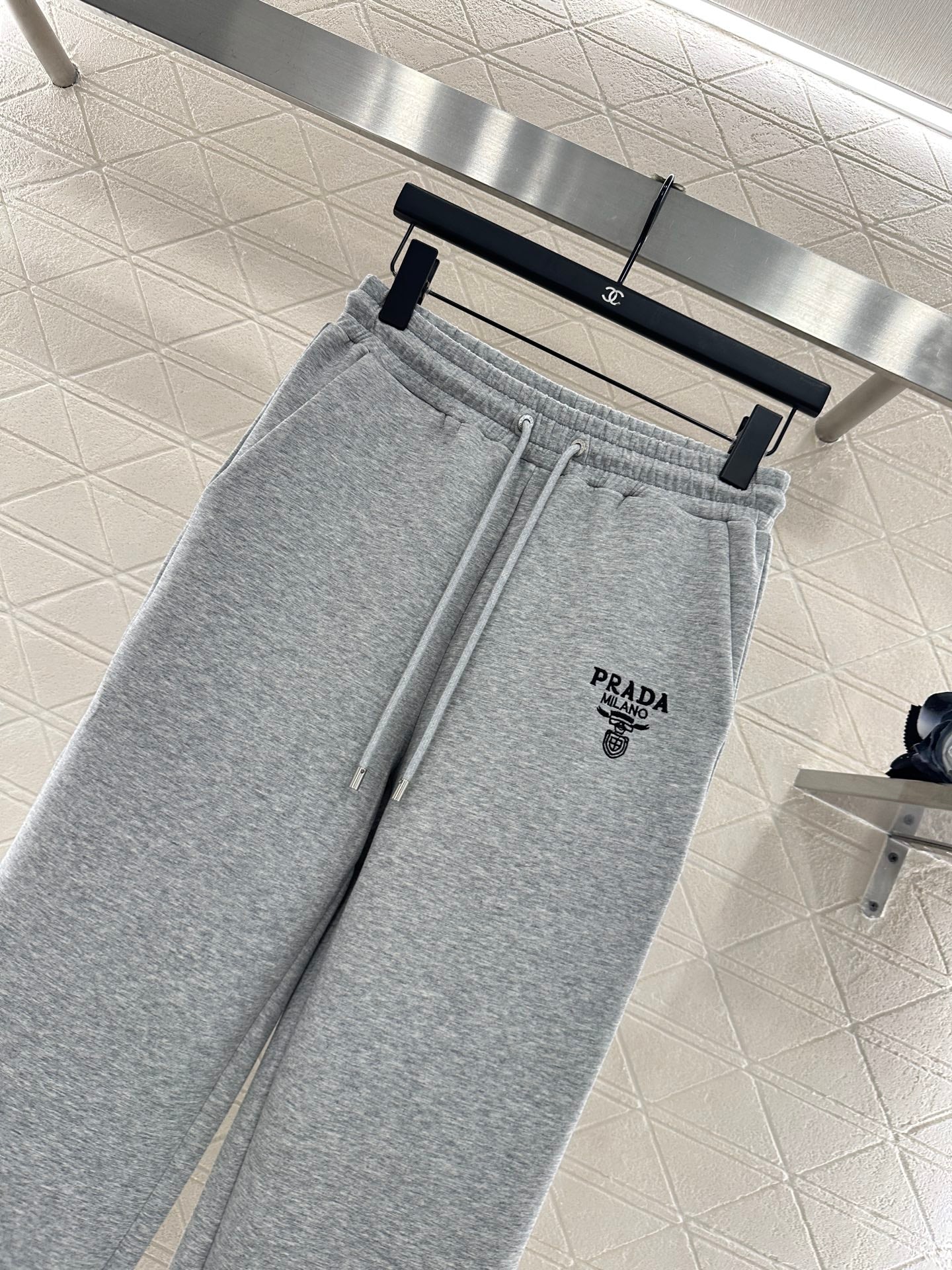 Pr 25 Zipper lapel jacket and trousers set(gray/navy)