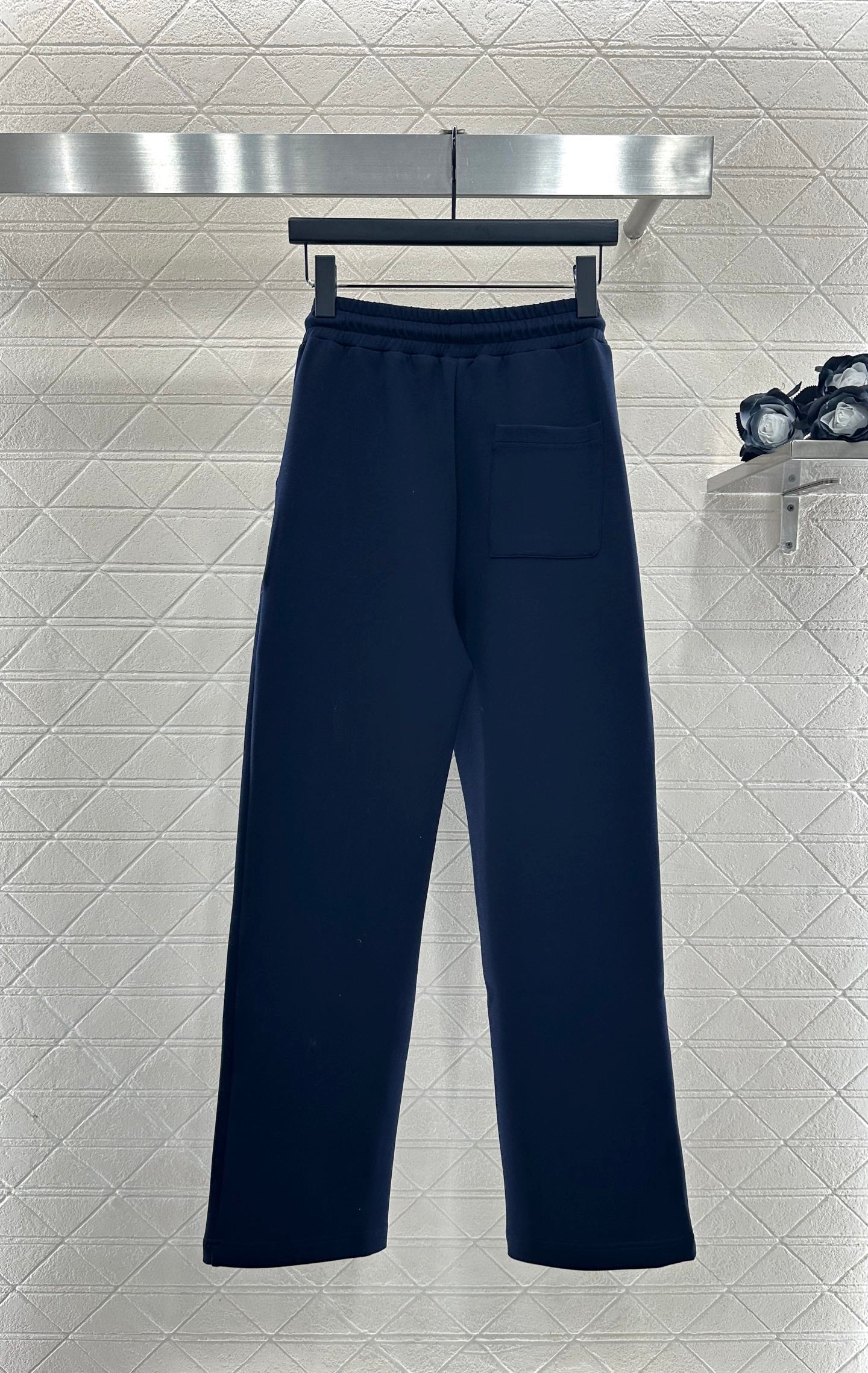 Pr 25 Zipper lapel jacket and trousers set(gray/navy)