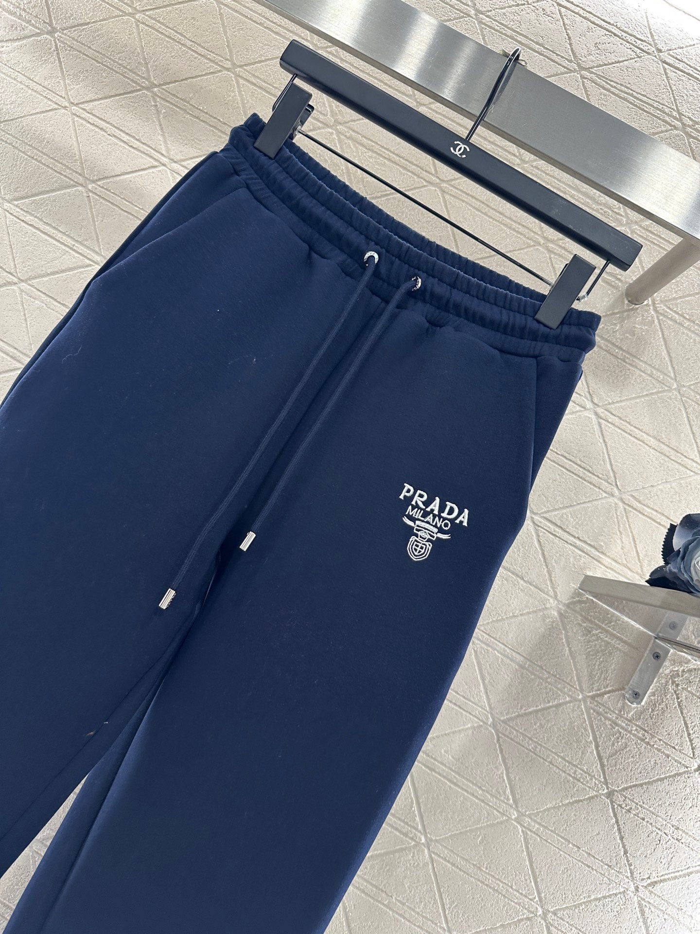 Pr 25 Zipper lapel jacket and trousers set(gray/navy)