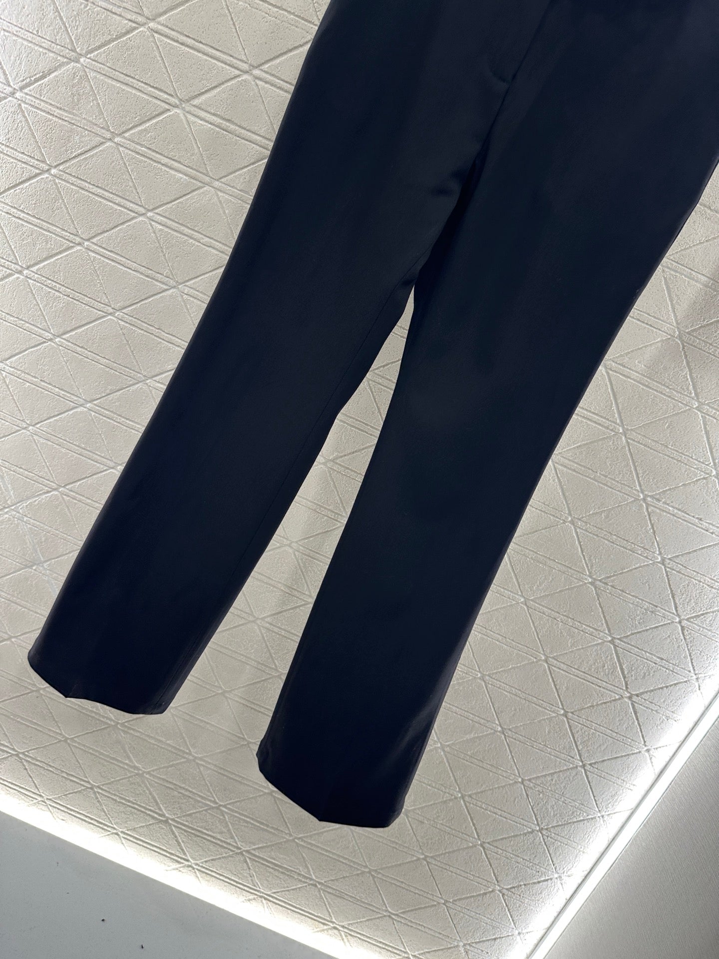 L 25 Leather chain-link straight-leg suit trousers