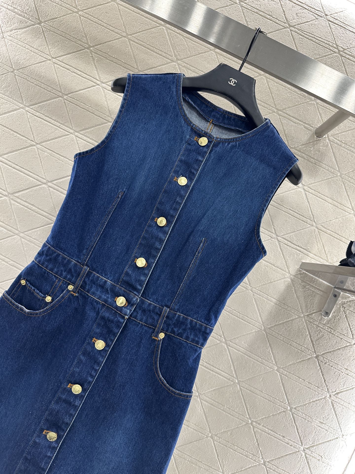L 25 denim vest skirt