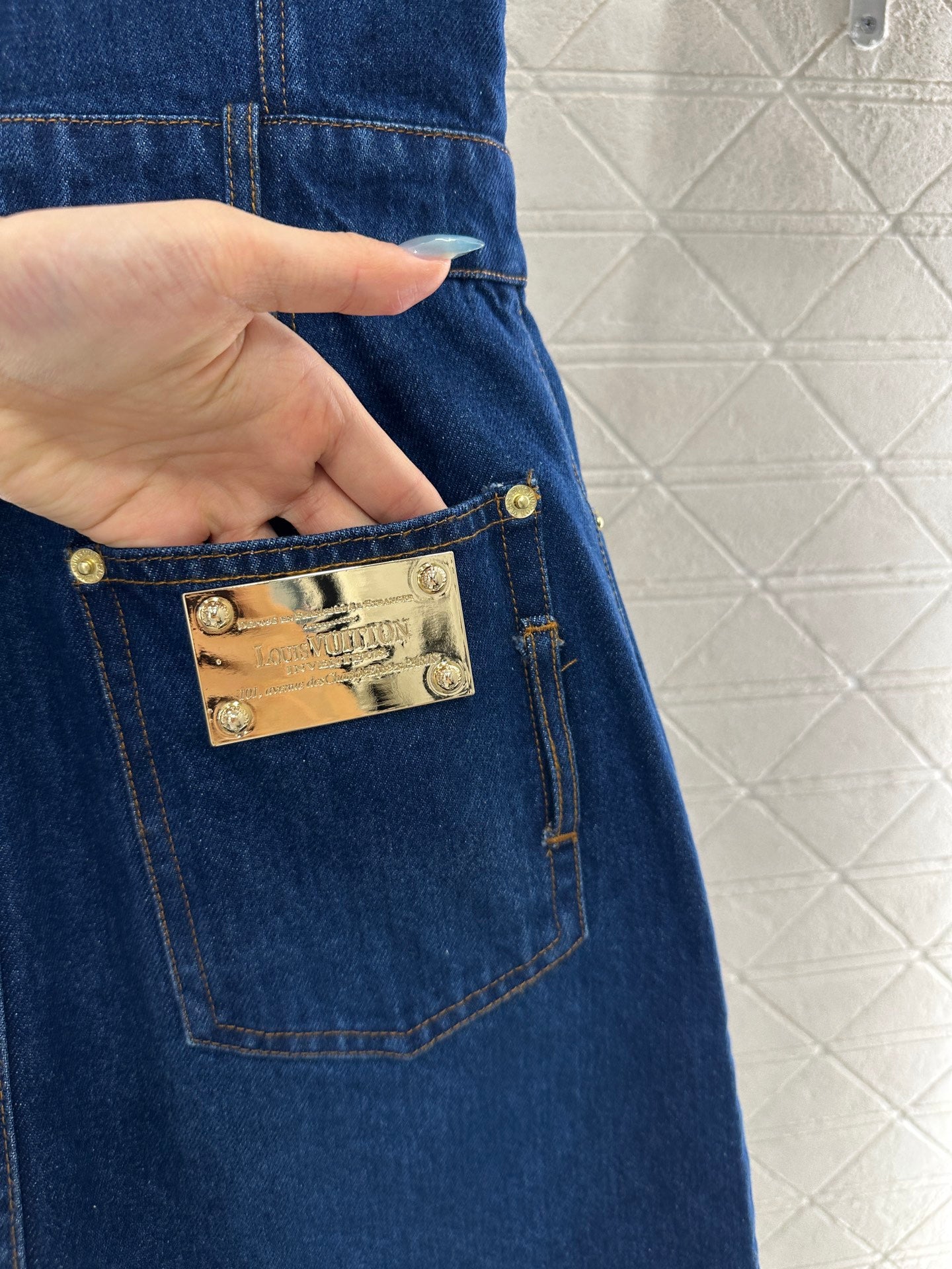 L 25 denim vest skirt