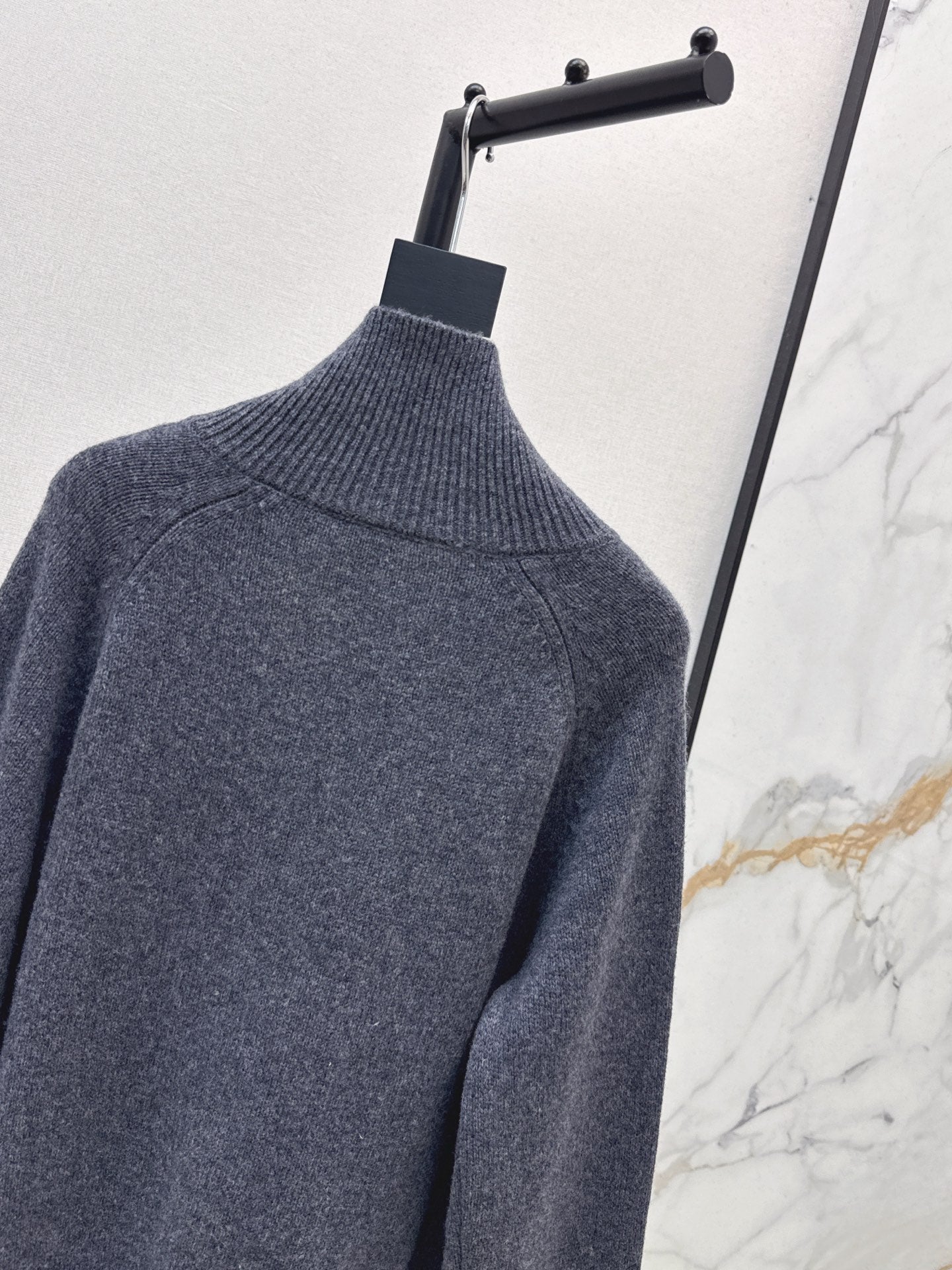 Lor 25 New style cable-knit half-open wool sweater(BEIGI/BORWN/GRAY)