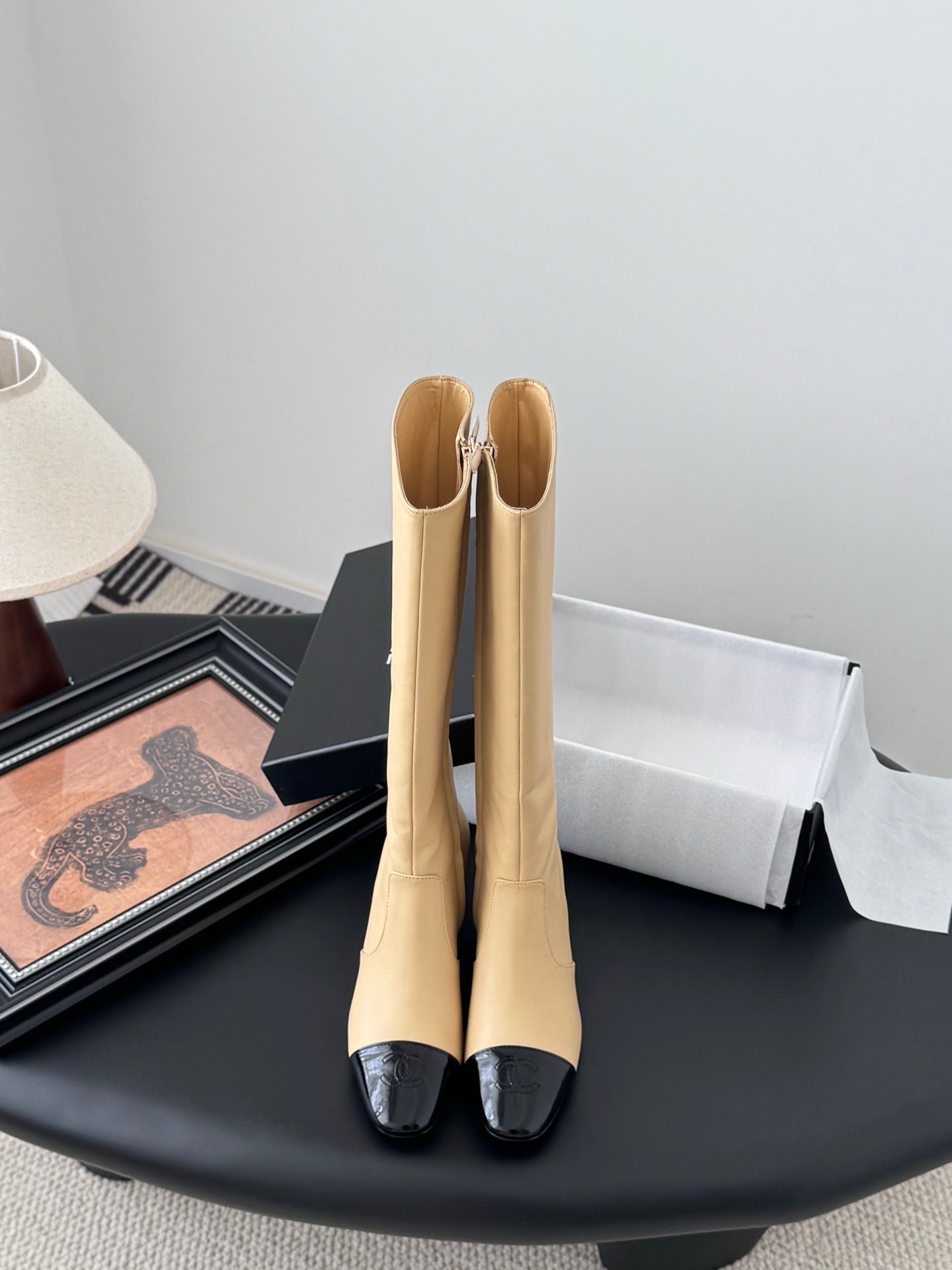 C 25K new high heel boots(WHITE/BLACK/KHAKI)