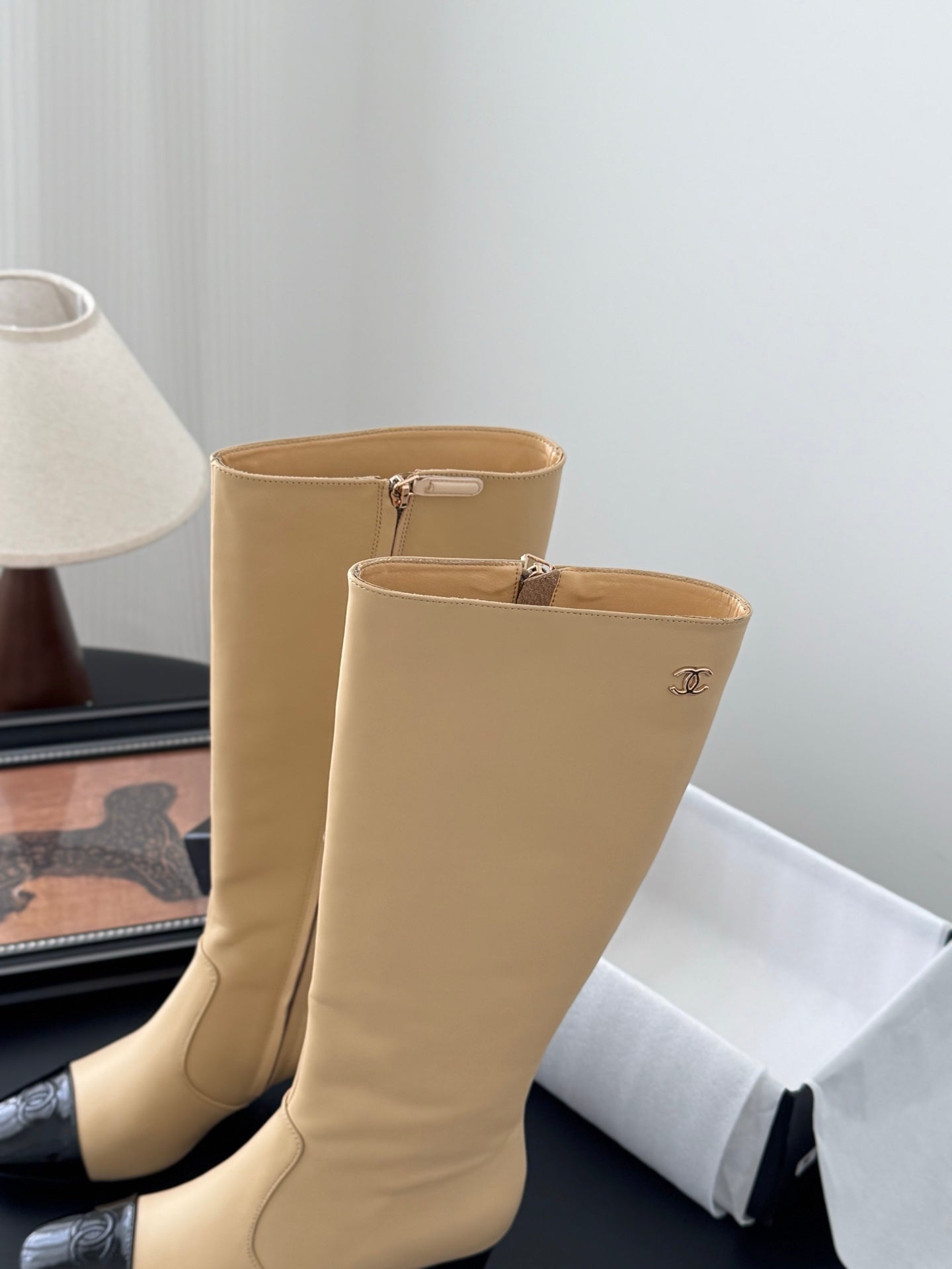 C 25K new high heel boots(WHITE/BLACK/KHAKI)
