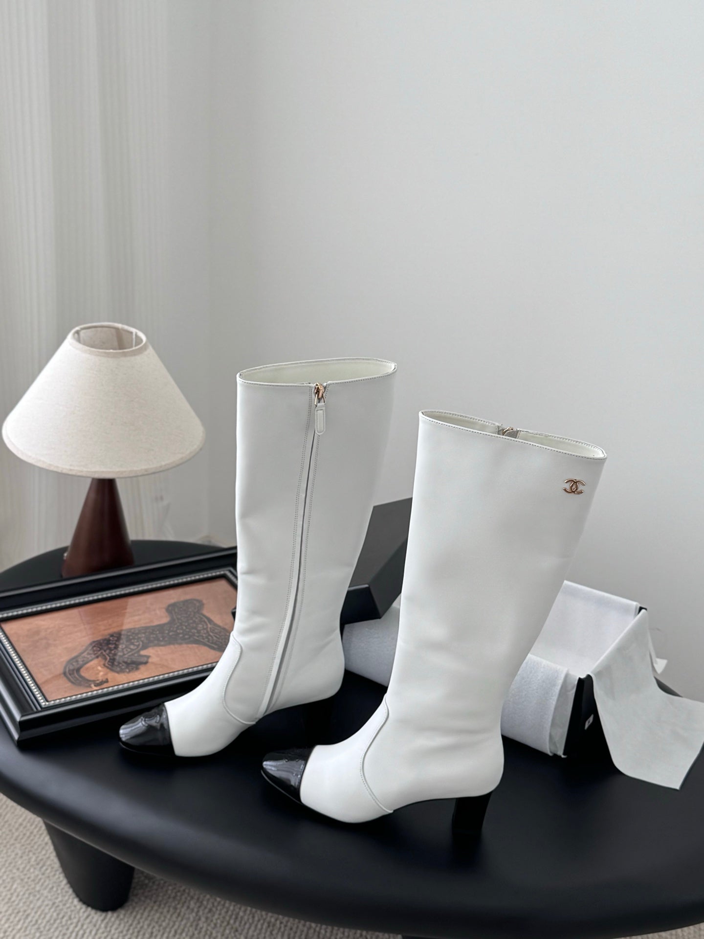 C 25K new high heel boots(WHITE/BLACK/KHAKI)
