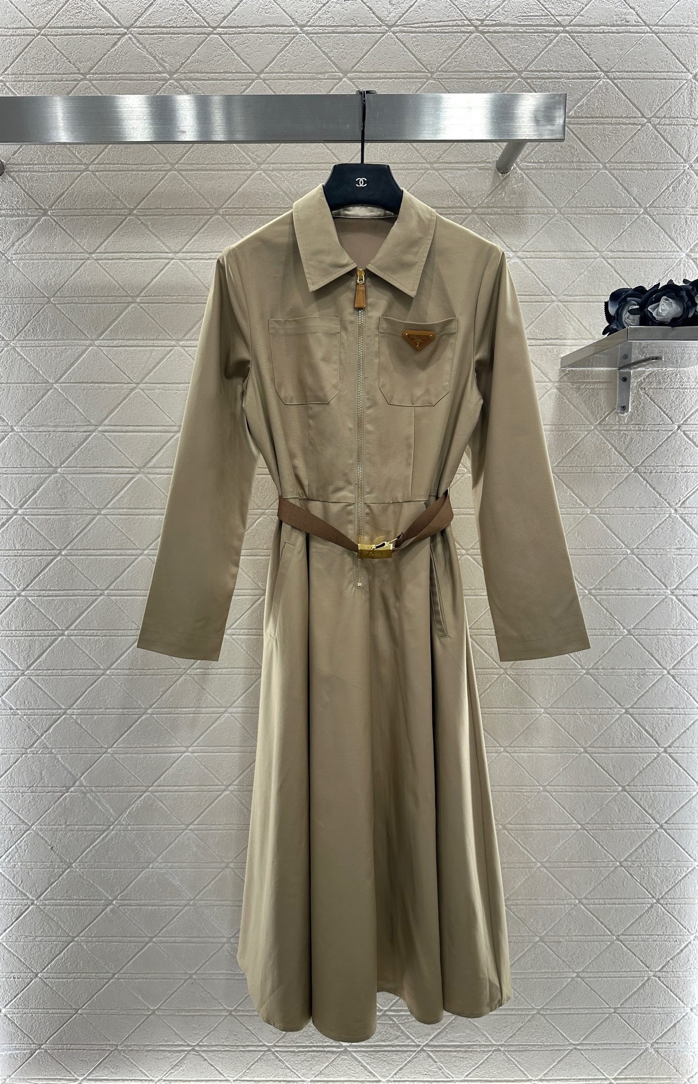 Pr 25 Lapel belt dress
