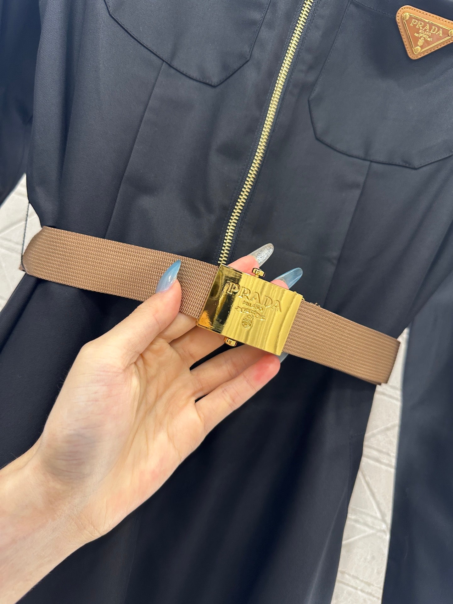 Pr 25 Lapel belt dress