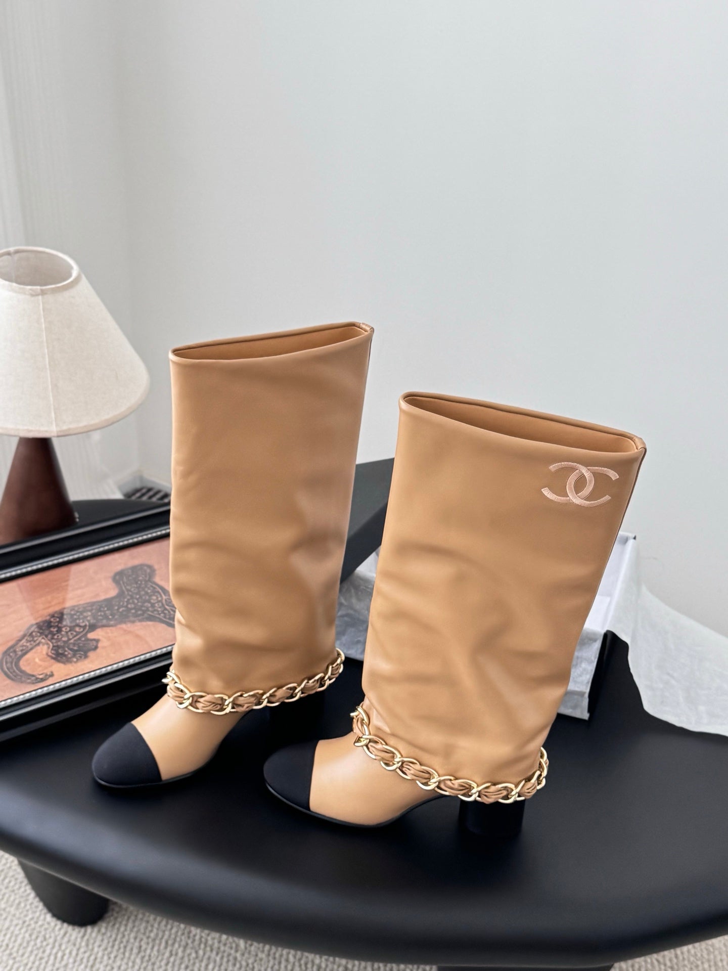 C 25K New Chain Boots(KHAKI/WHITE)