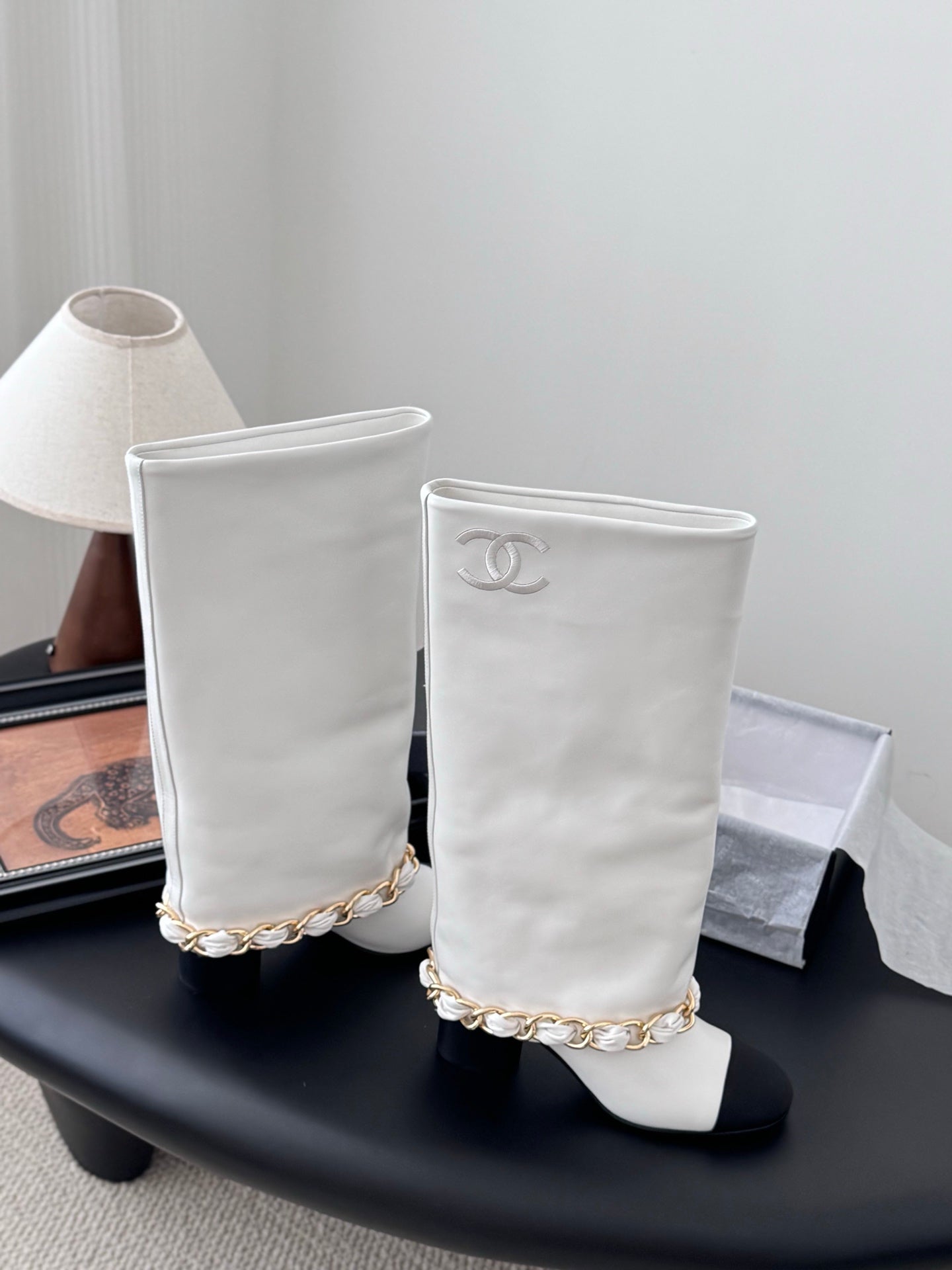 C 25K New Chain Boots(KHAKI/WHITE)