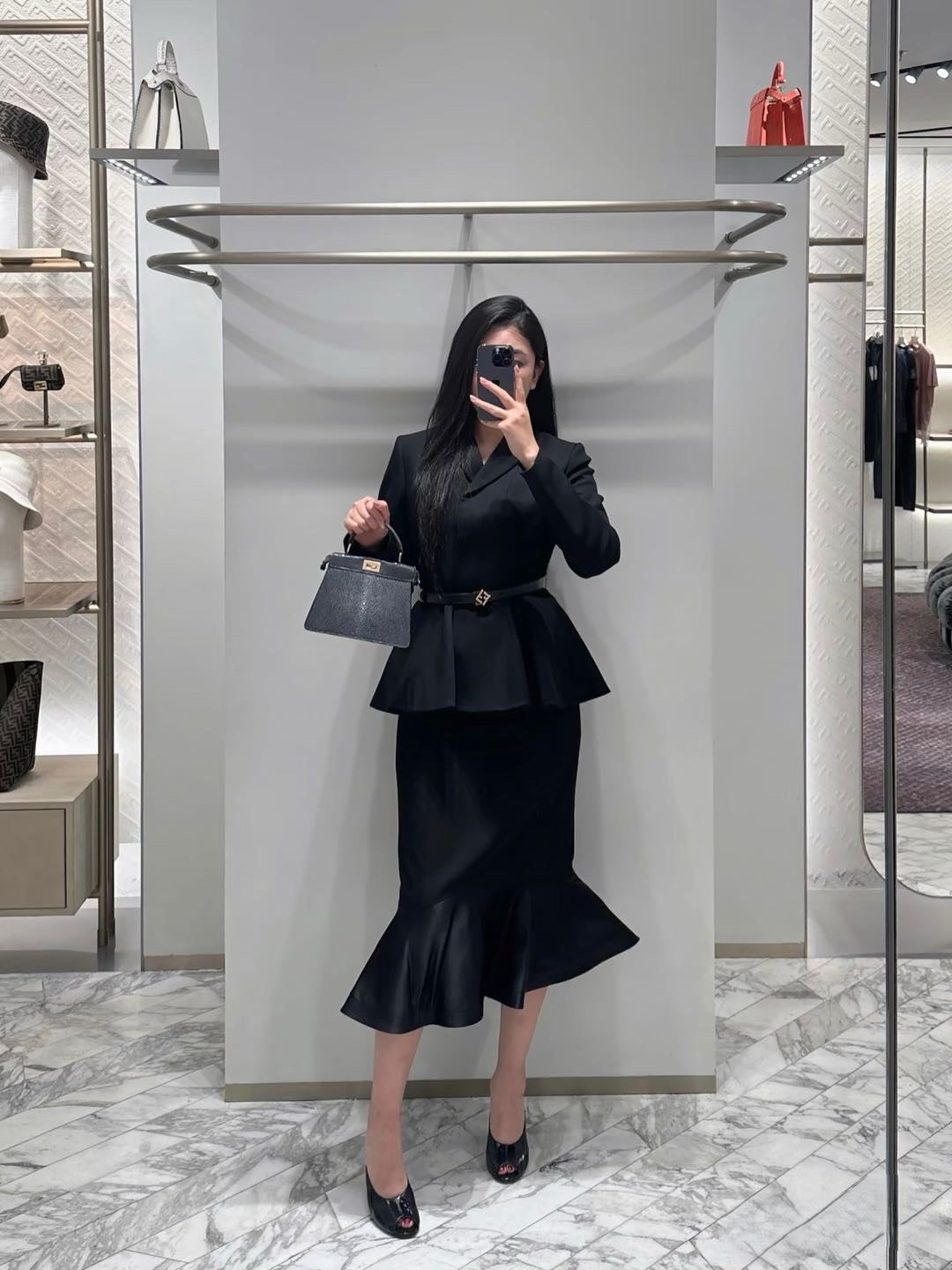 Fe 25 New Black Short Suit Jacket