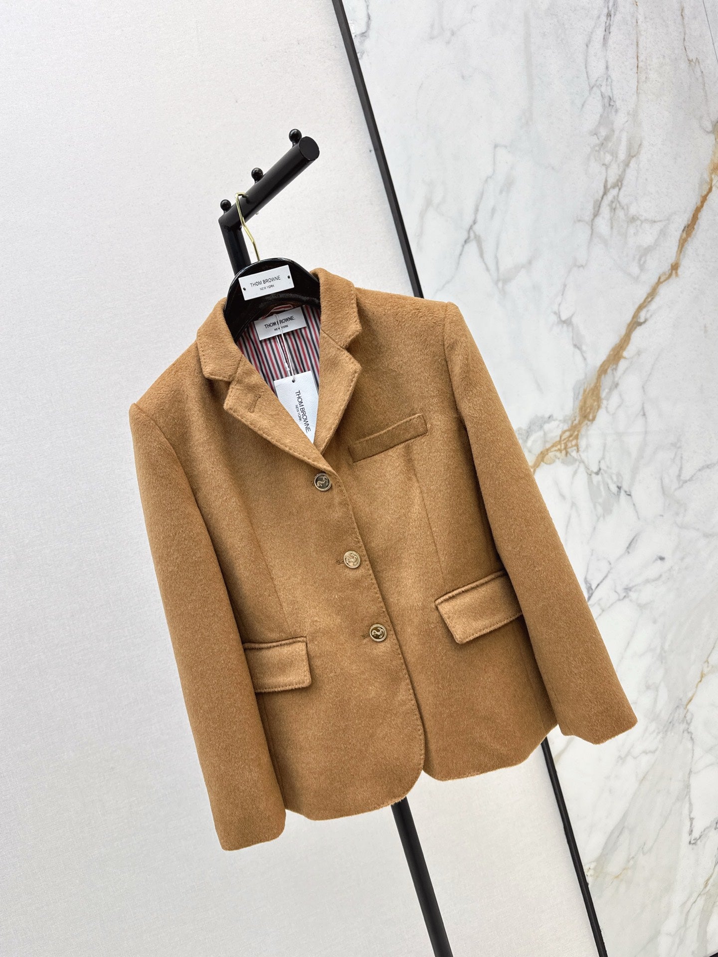 Th 25 Gold-button woolen suit jacket