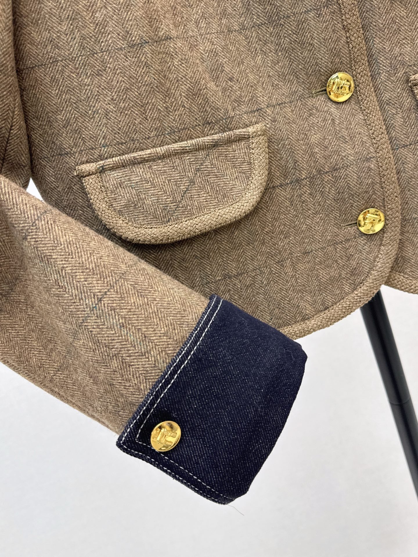 Ce 25 New denim patchwork short jacket