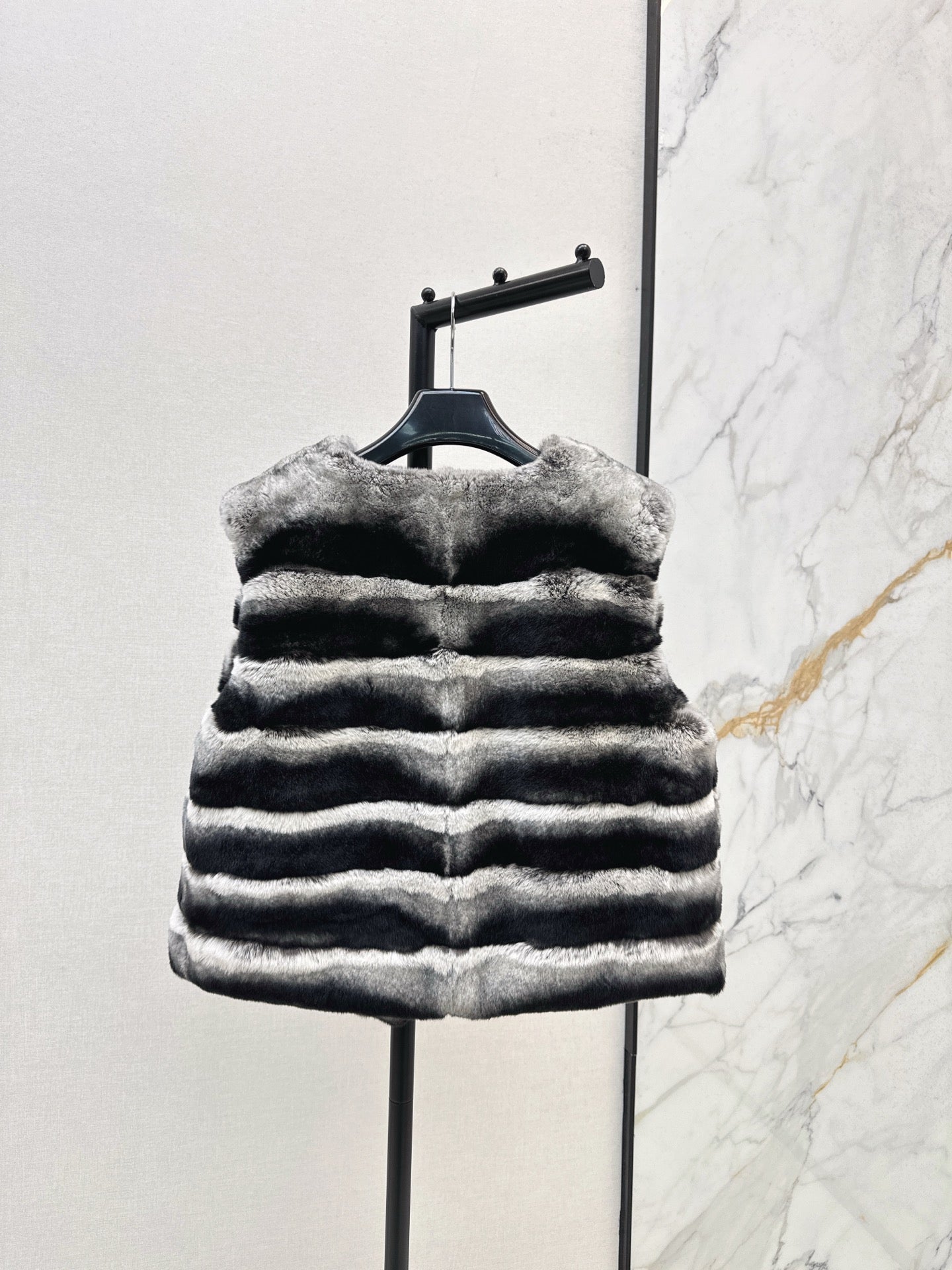 Y 25 My Neighbor Totoro Rabbit Fur Series Scarf + Vest(GRAY/BROWN/WHITE)