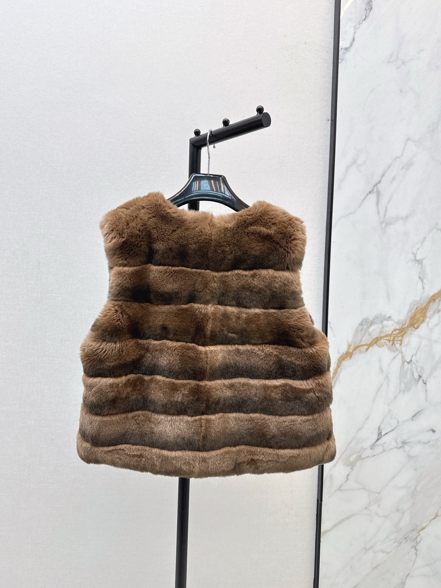 Y 25 My Neighbor Totoro Rabbit Fur Series Scarf + Vest(GRAY/BROWN/WHITE)