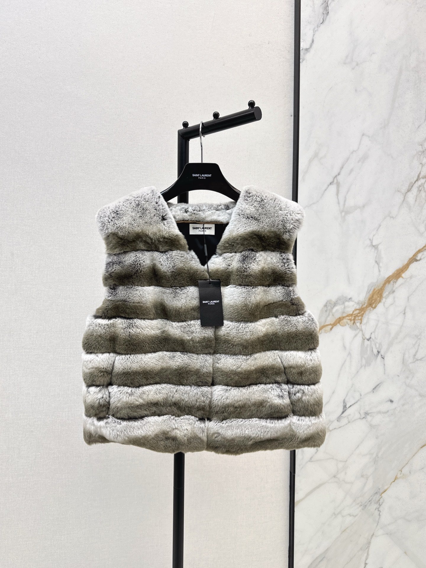 Y 25 My Neighbor Totoro Rabbit Fur Series Scarf + Vest(GRAY/BROWN/WHITE)