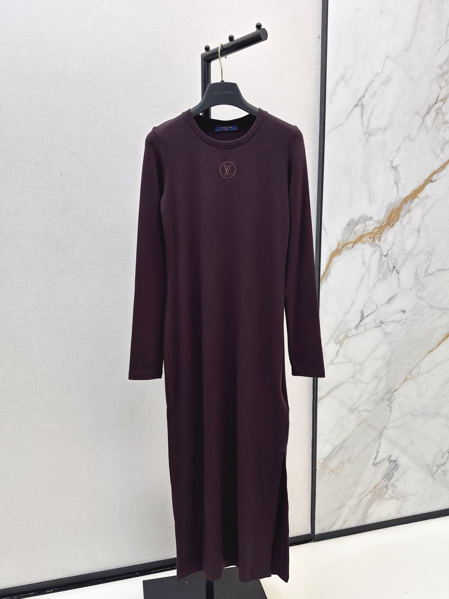 L 25 New Slim Logo Bottoming Dress(WHITE/BLACK/BROWN)